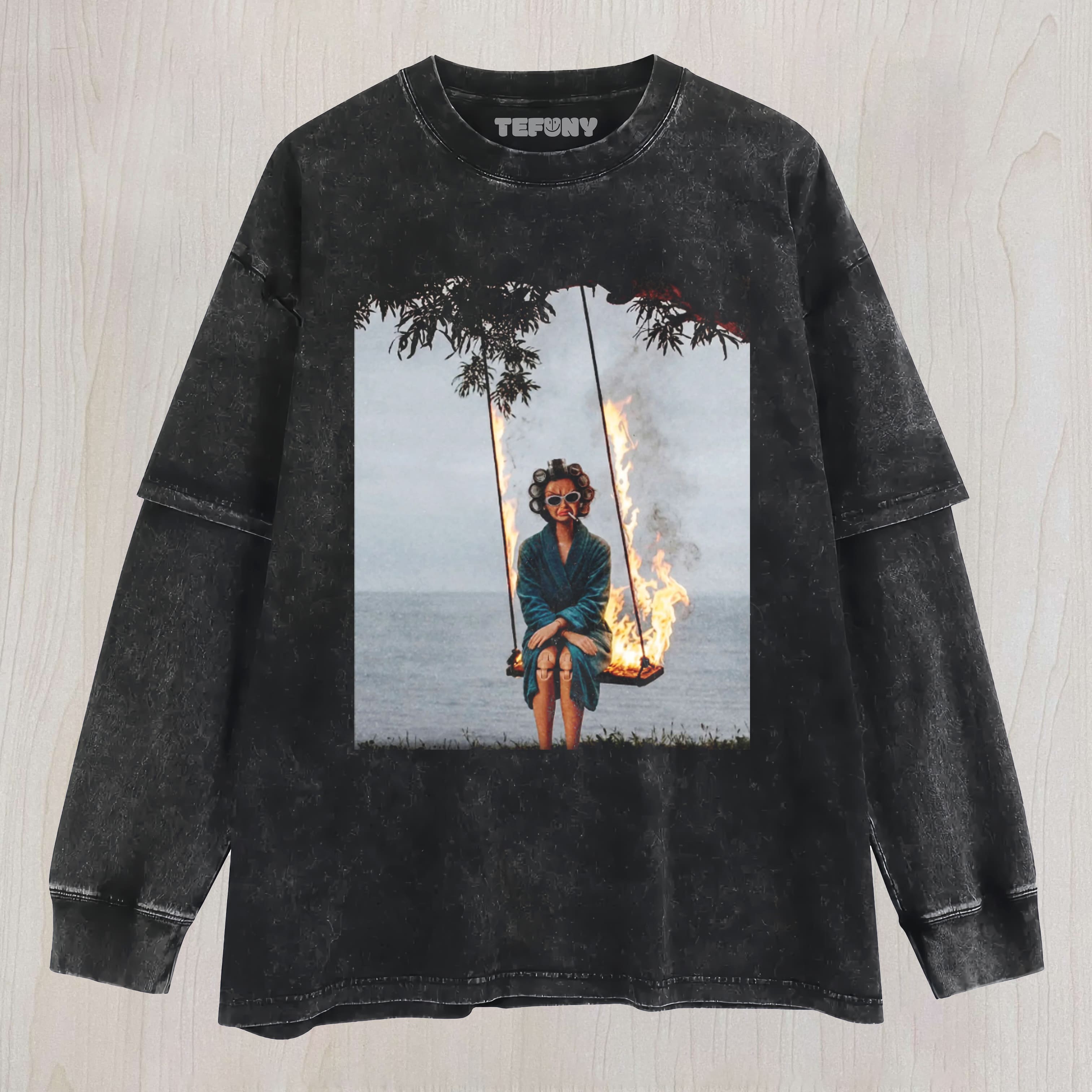 DOLL FACE MEME RETRO BLAZE UNISEX TEE, TANK TOP, LAYERED LS, SWEATSHIRT & HOODIE