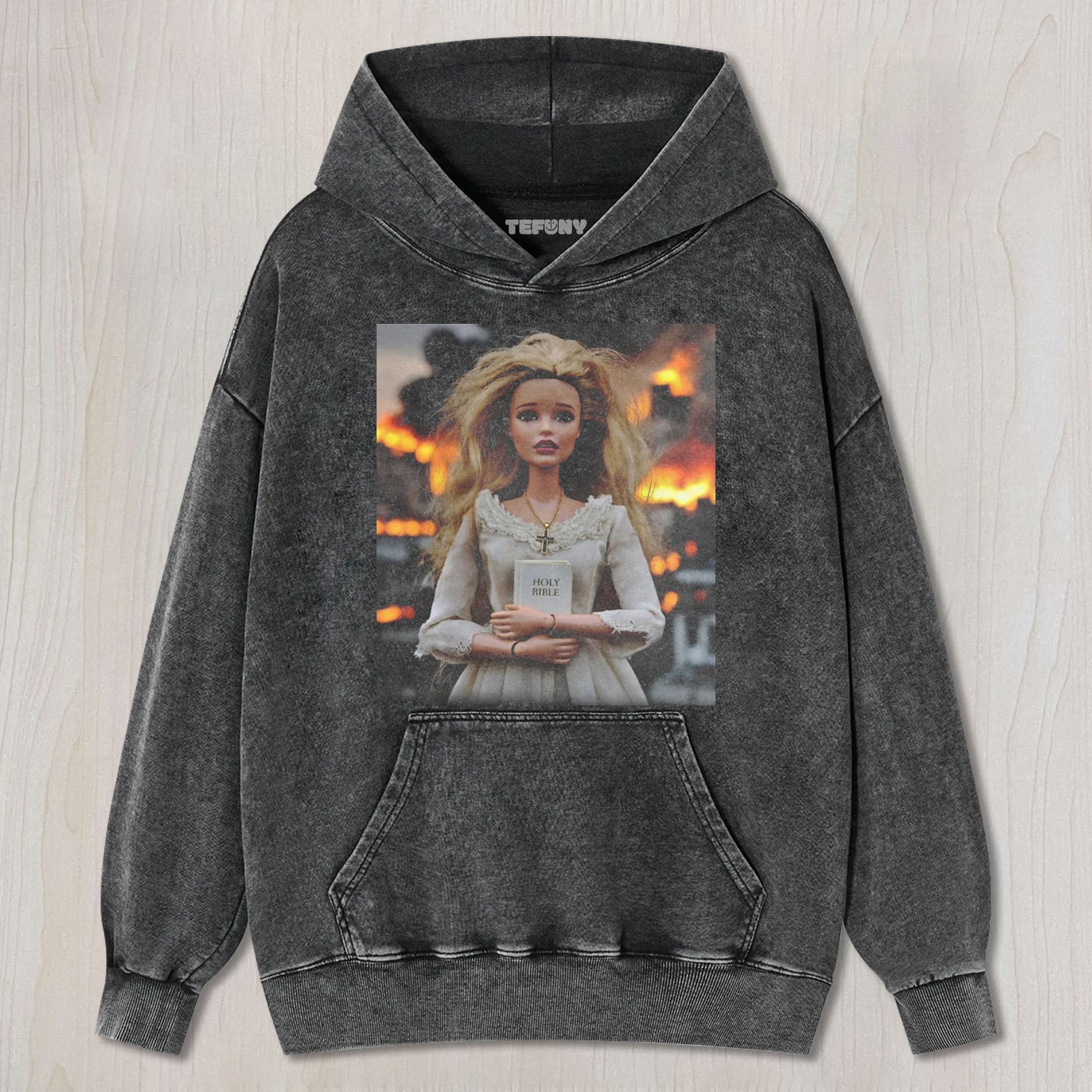 DOLL FACE MEME SCORCHED FAITH UNISEX TEE, TANK TOP, LAYERED LS, SWEATSHIRT & HOODIE