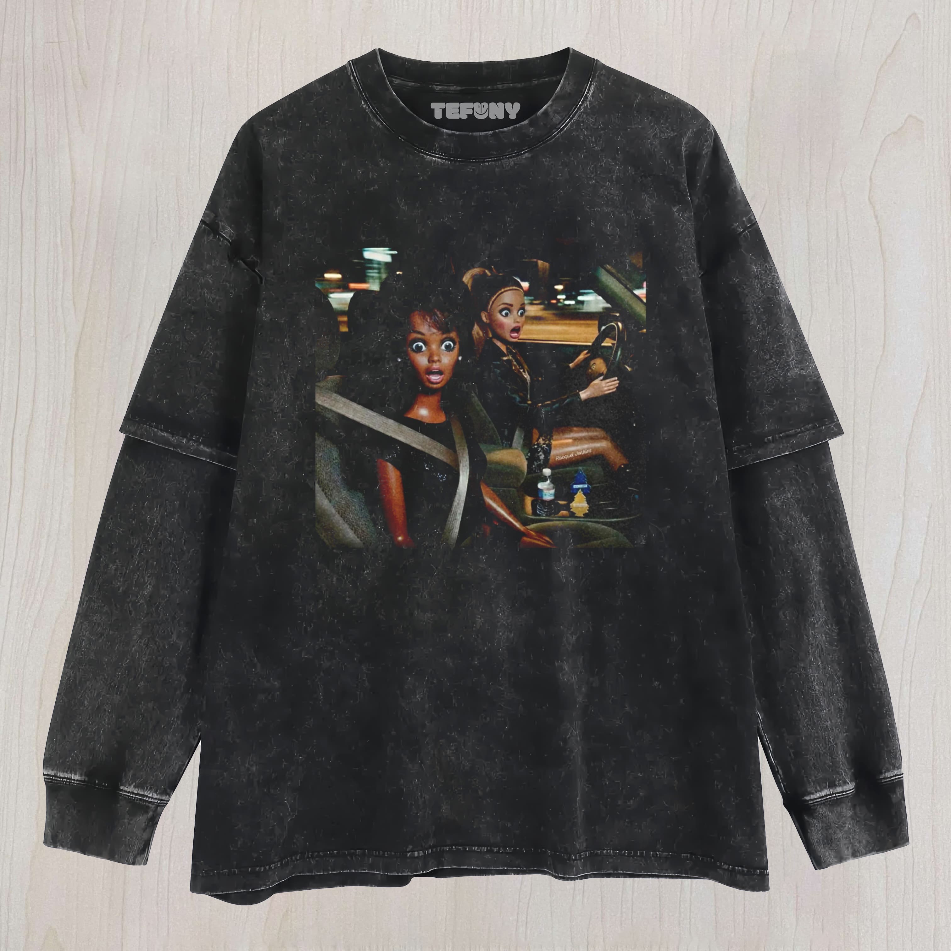 DOLL FACE MEME UNFILTERED SHOCK UNISEX TEE, TANK TOP, LAYERED LS, SWEATSHIRT & HOODIE