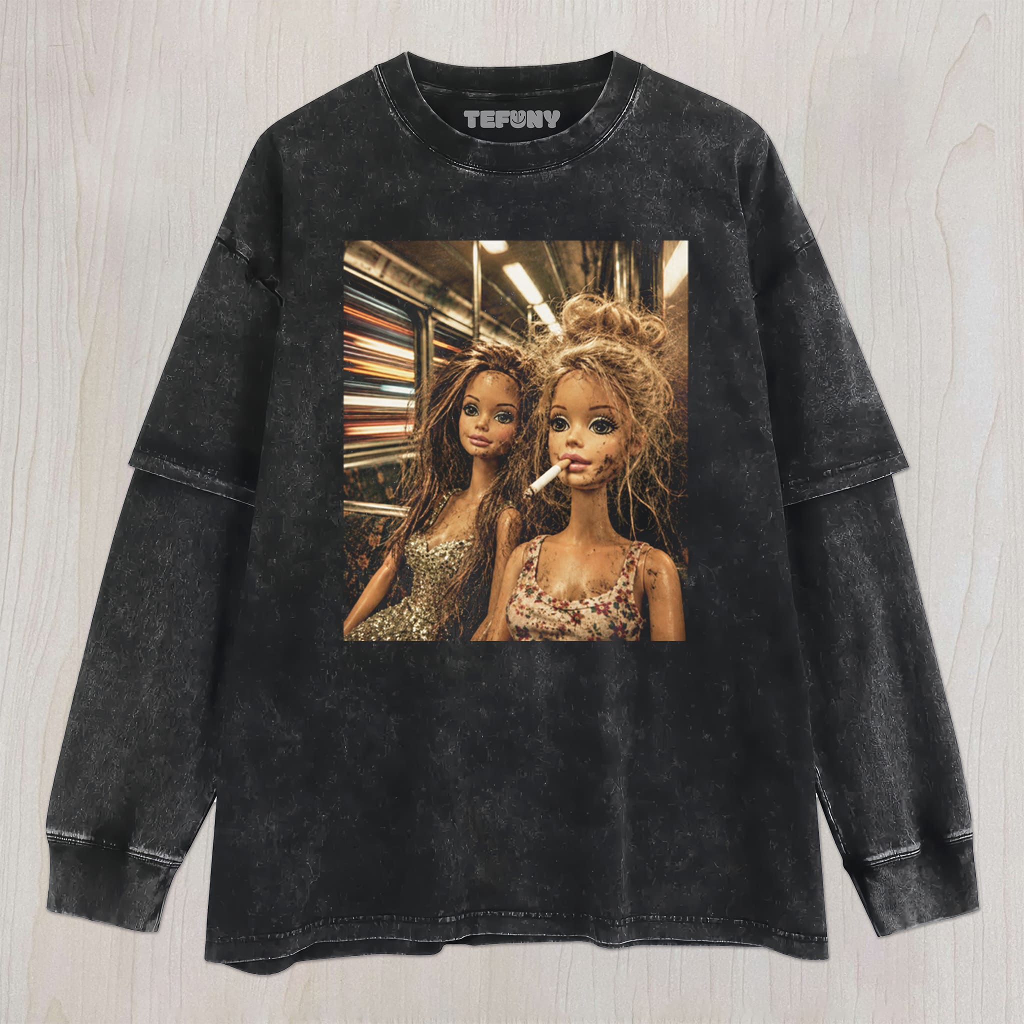 DOLLS ON SUBWAY UNISEX TEE, TANK TOP, LAYERED LS, SWEATSHIRT & HOODIE