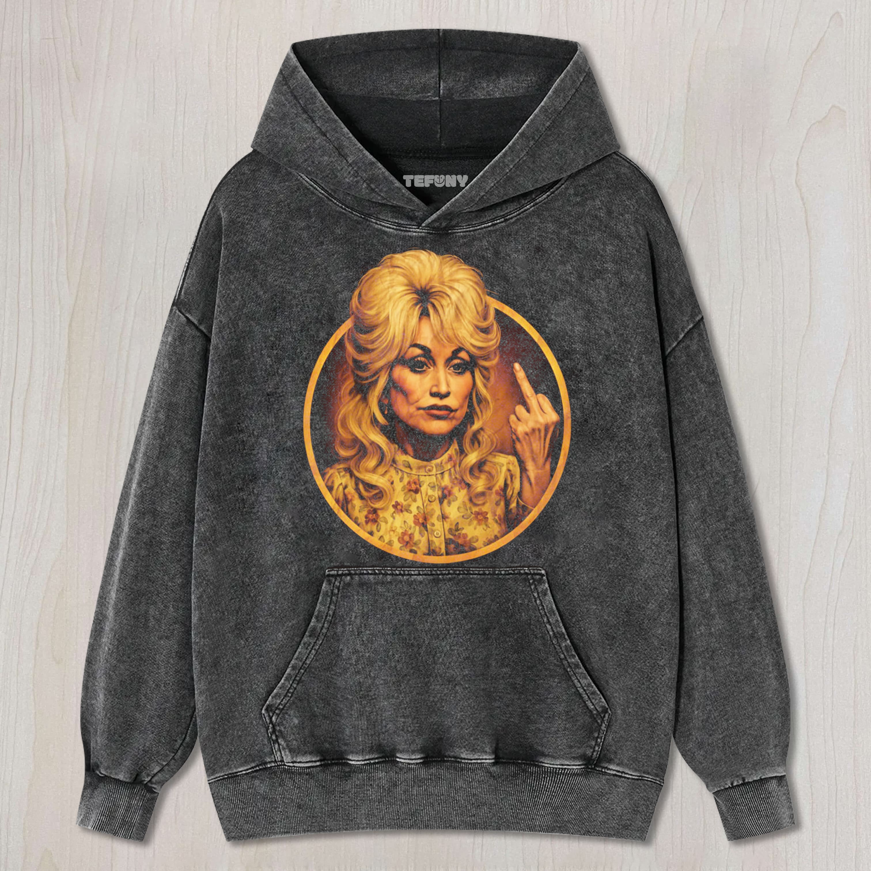 DOLLY PARTON GIVES THE MIDDLE FINGER TEE & SWEAT & HOOD