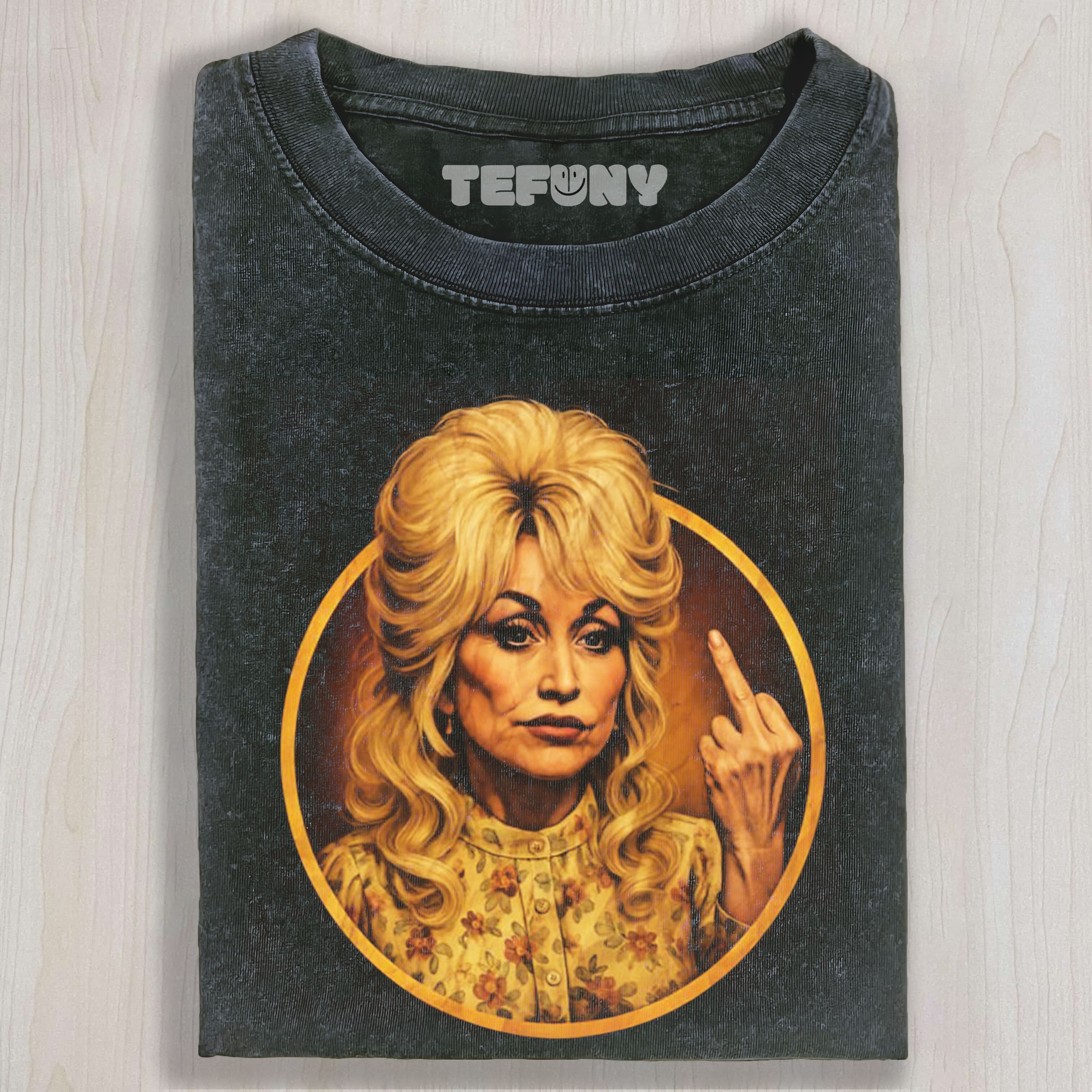 DOLLY PARTON GIVES THE MIDDLE FINGER TEE & SWEAT & HOOD