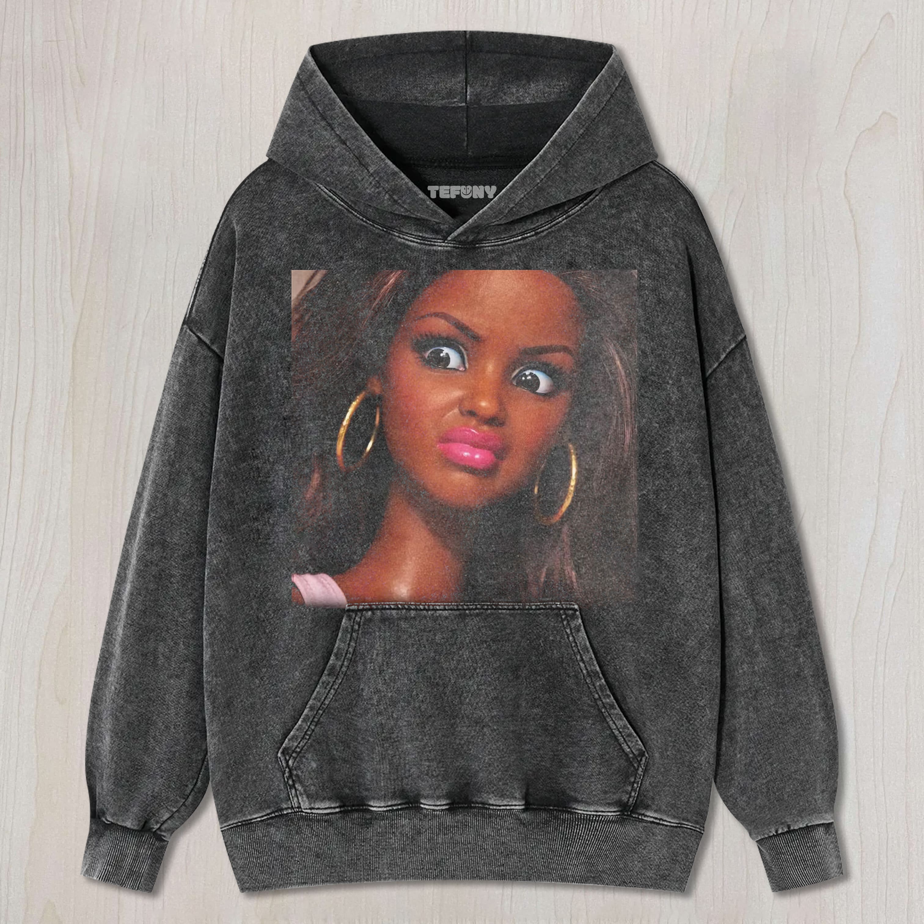 DOLL FACE BLACK GIRLLEATHER UNISEX TEE, TANK TOP, LAYERED LS, SWEATSHIRT & HOODIE