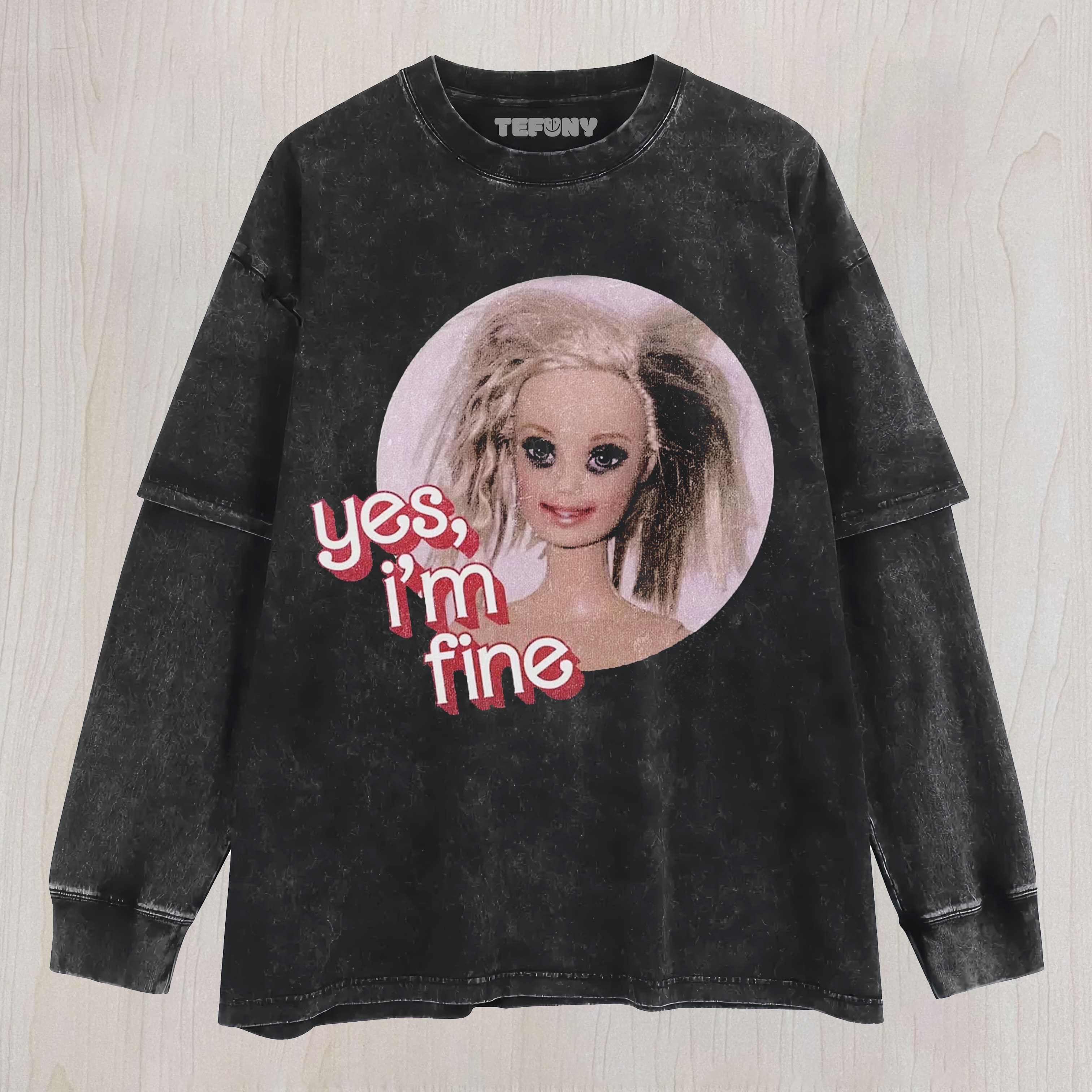 DOLL FACE GIRL MEME UNISEX TEE, TANK TOP, LAYERED LS, SWEATSHIRT & HOODIE