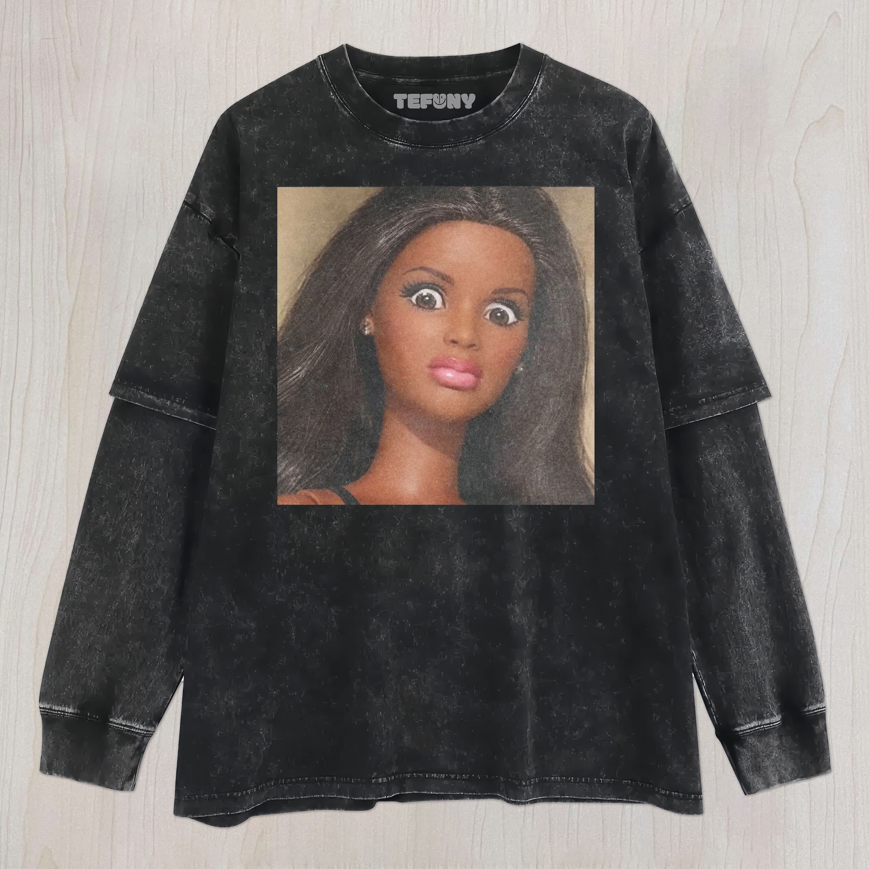 DOLL FACE MEME UNISEX TEE, TANK TOP, LAYERED LS, SWEATSHIRT & HOODIE