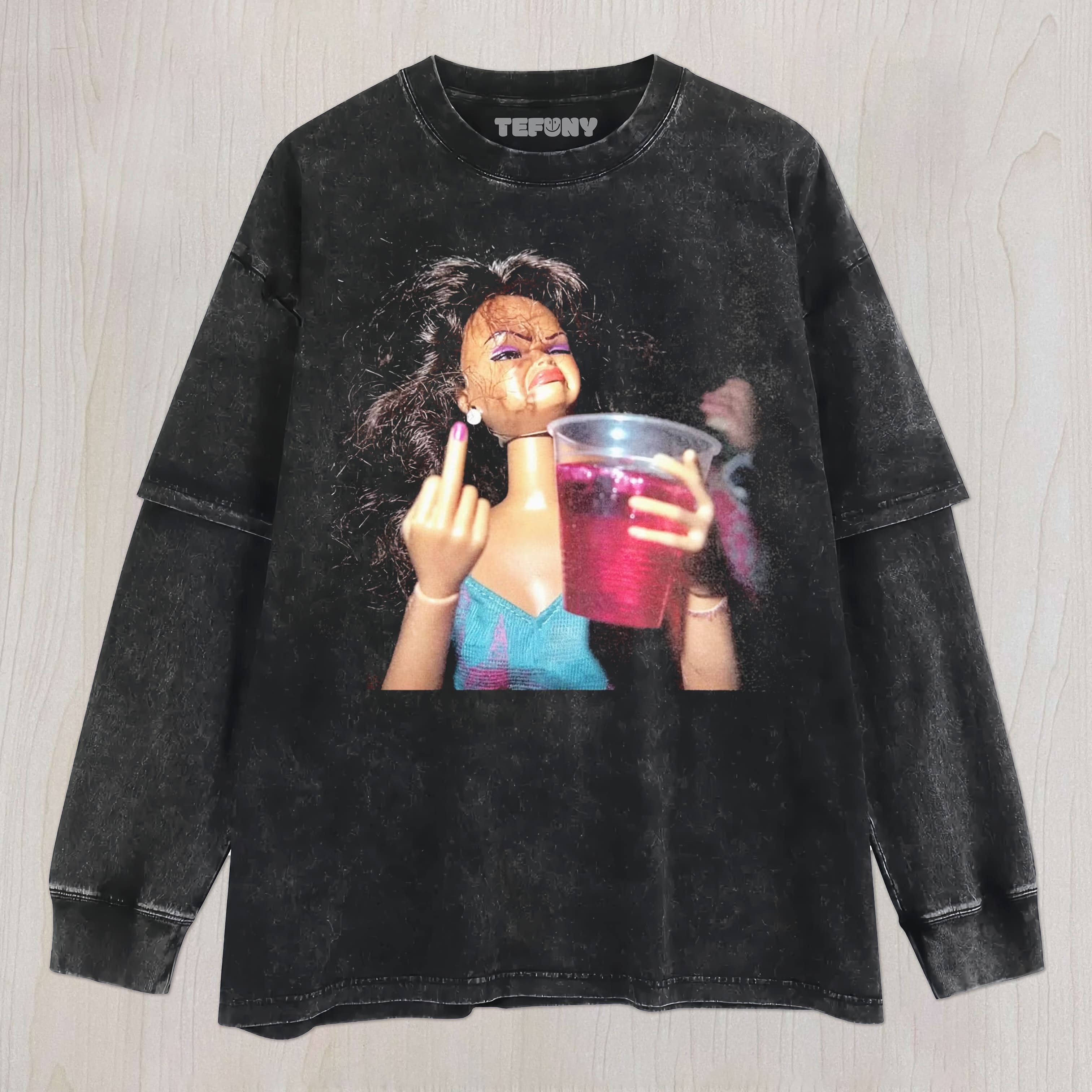 DOLL FACE MEME V3 UNISEX TEE, TANK TOP, LAYERED LS, SWEATSHIRT & HOODIE