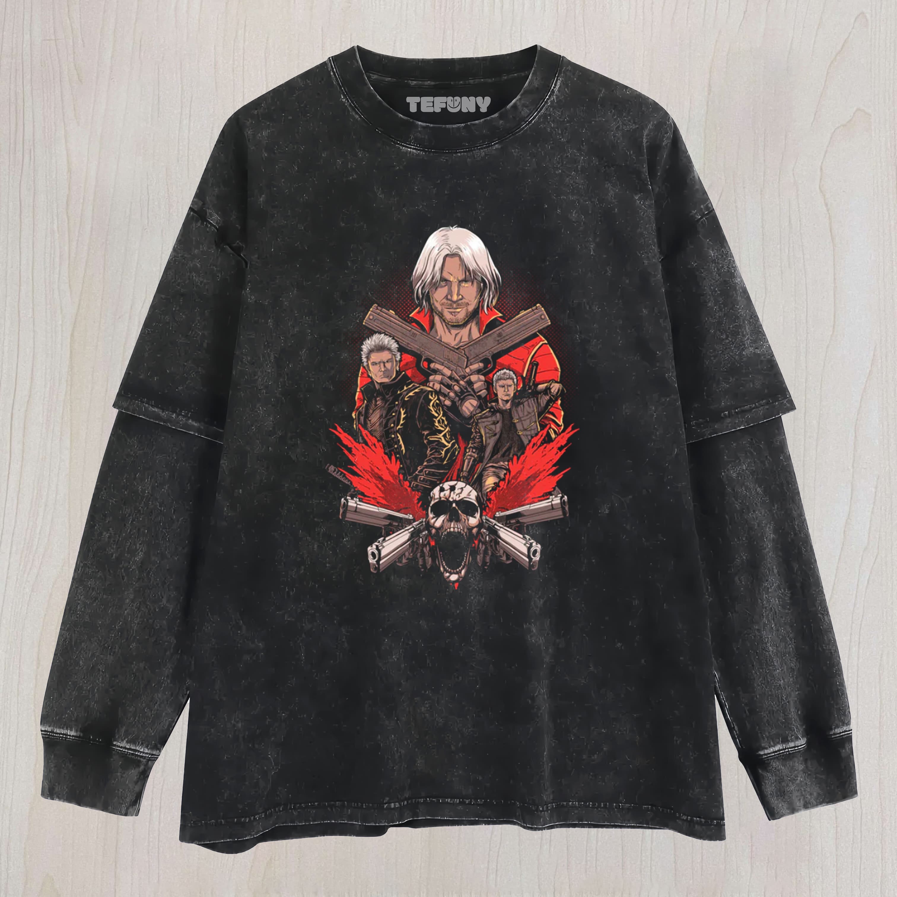 DON'T CRY FOR ME DEVIL LAYERED LONG SLEEVE