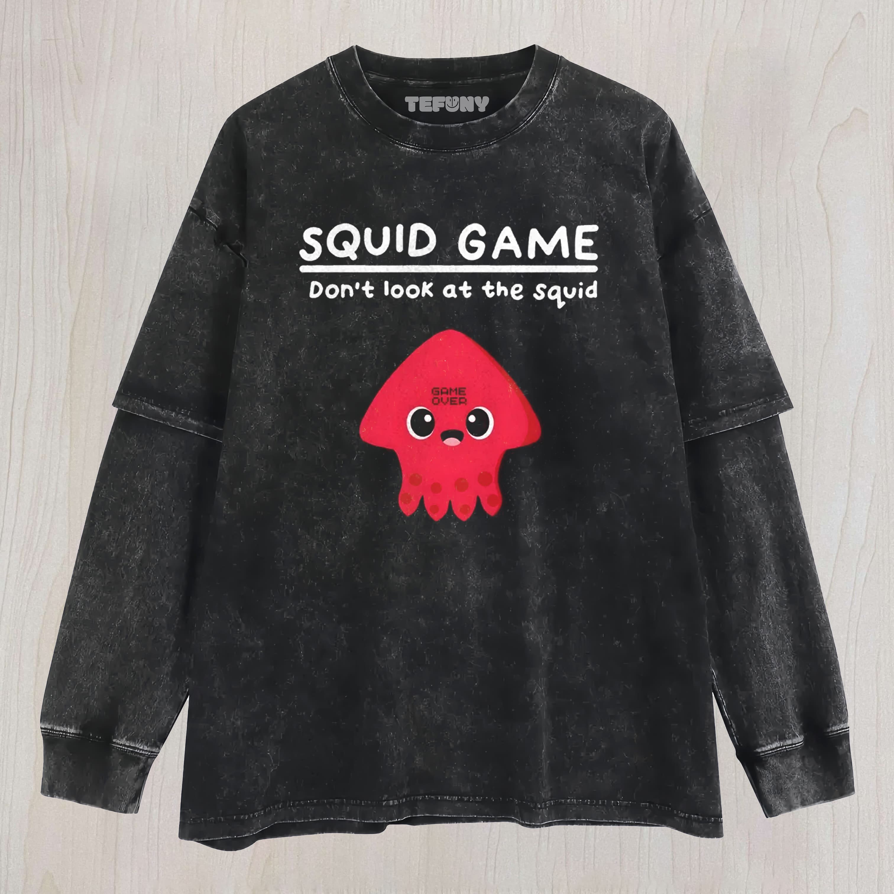 DON'T LOOK AT THE SQUID LAYERED LONG SLEEVE