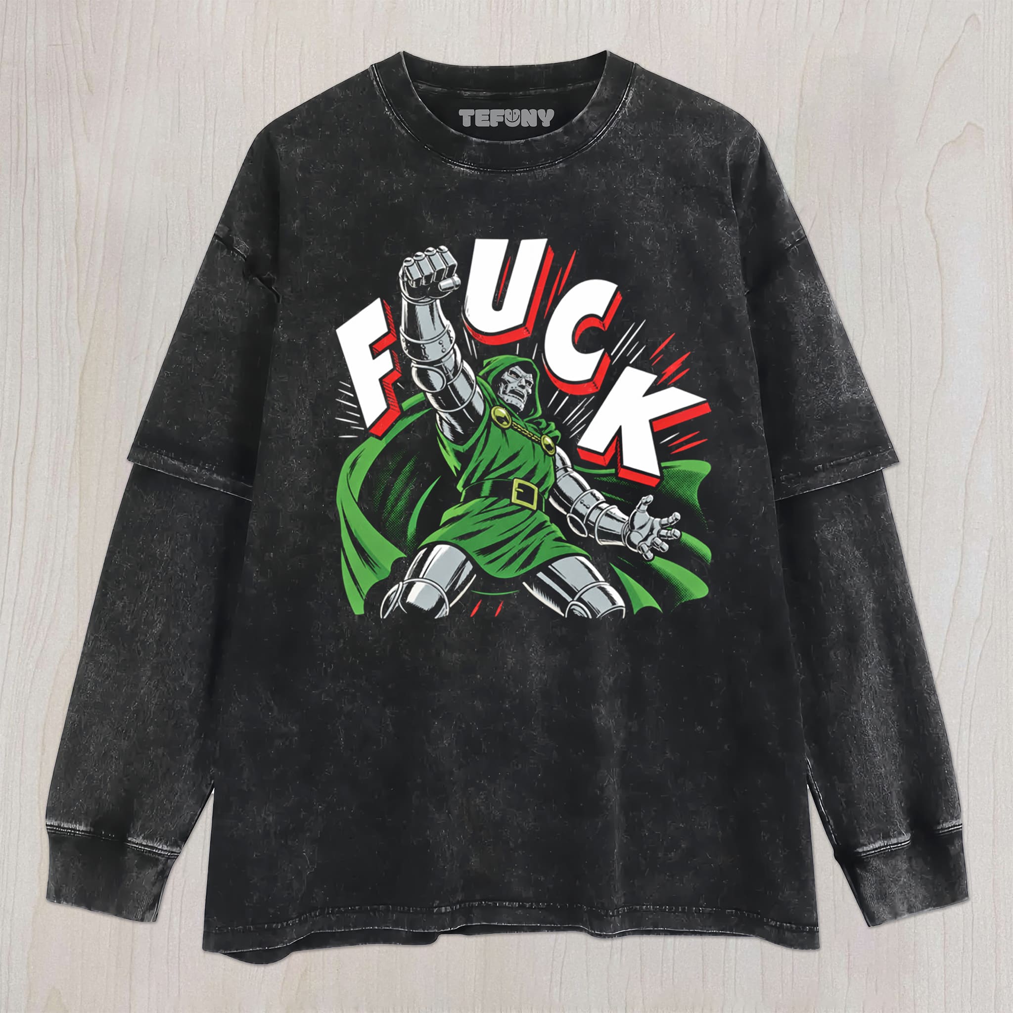 DR. DOOM V1 UNISEX TEE, TANK TOP, LAYERED LS, SWEATSHIRT & HOODIE