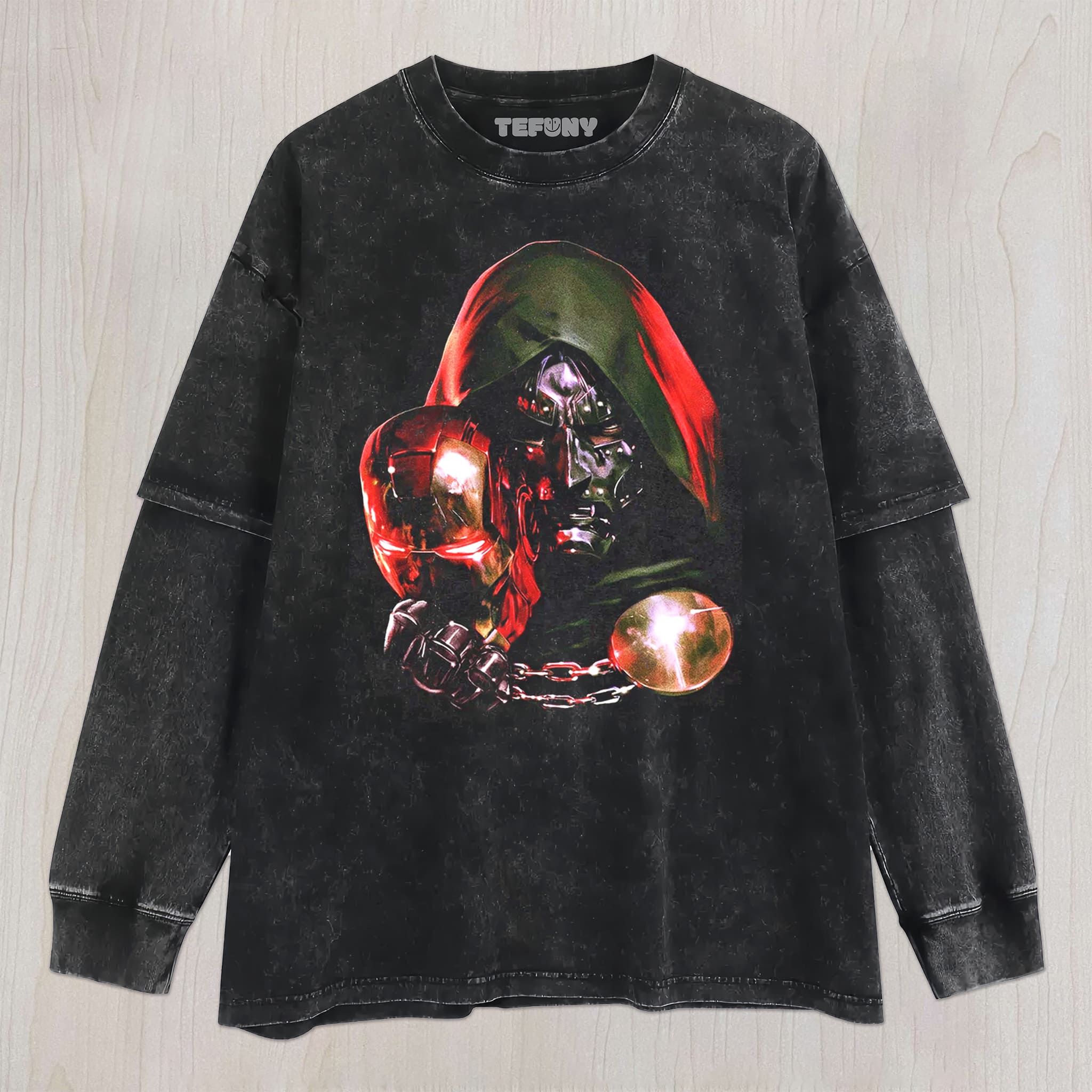 DR. DOOM'S SECOND FACE UNISEX TEE, TANK TOP, LAYERED LS, SWEATSHIRT & HOODIE
