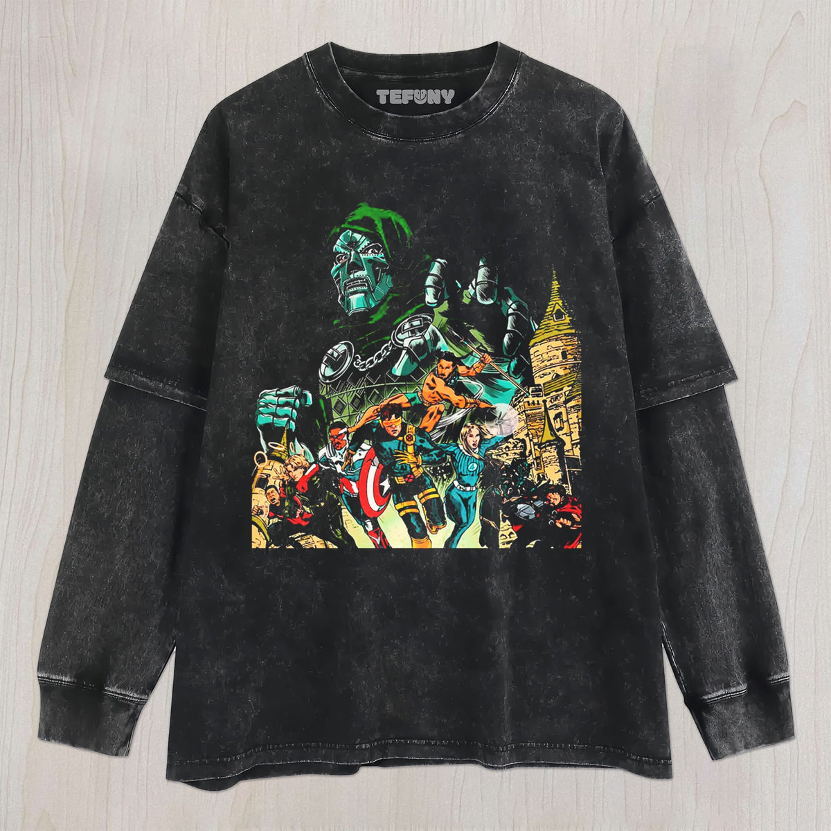 DR.DOOM & THE AVENGERS UNISEX TEE, TANK TOP, LAYERED LS, SWEATSHIRT & HOODIE