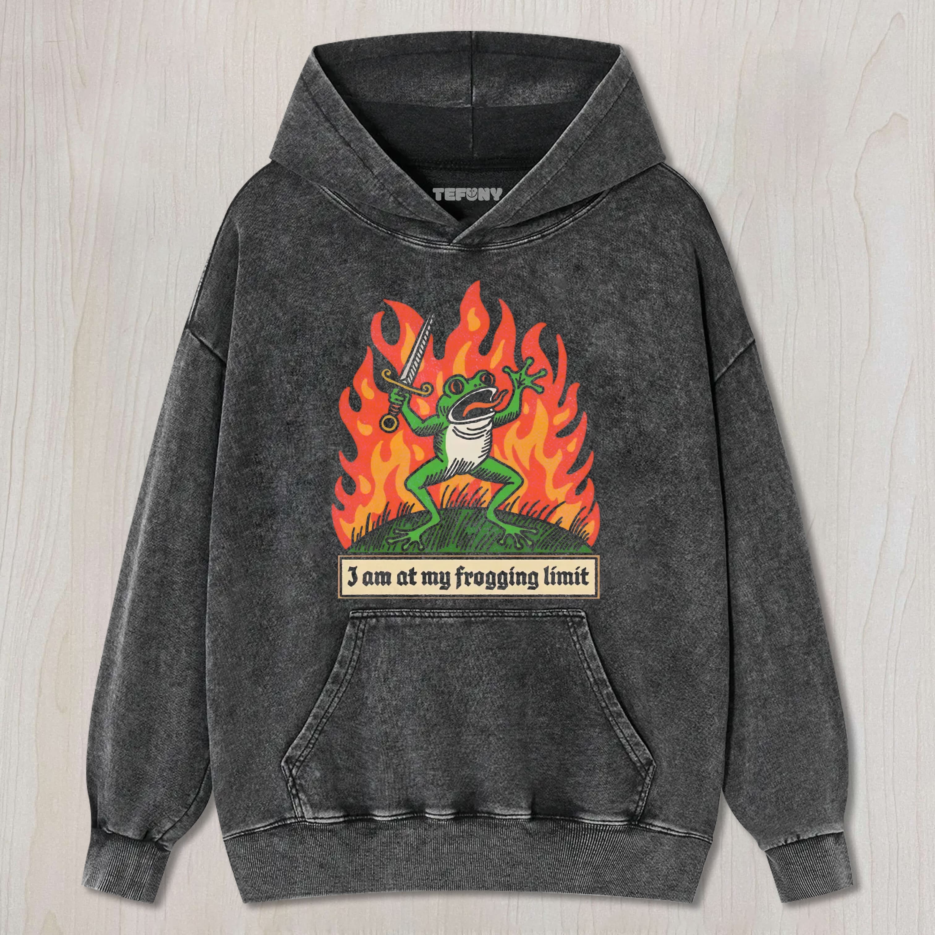 DRAMATIC SWORD GRAPHIC WASHED TEE & SWEAT & HOOD