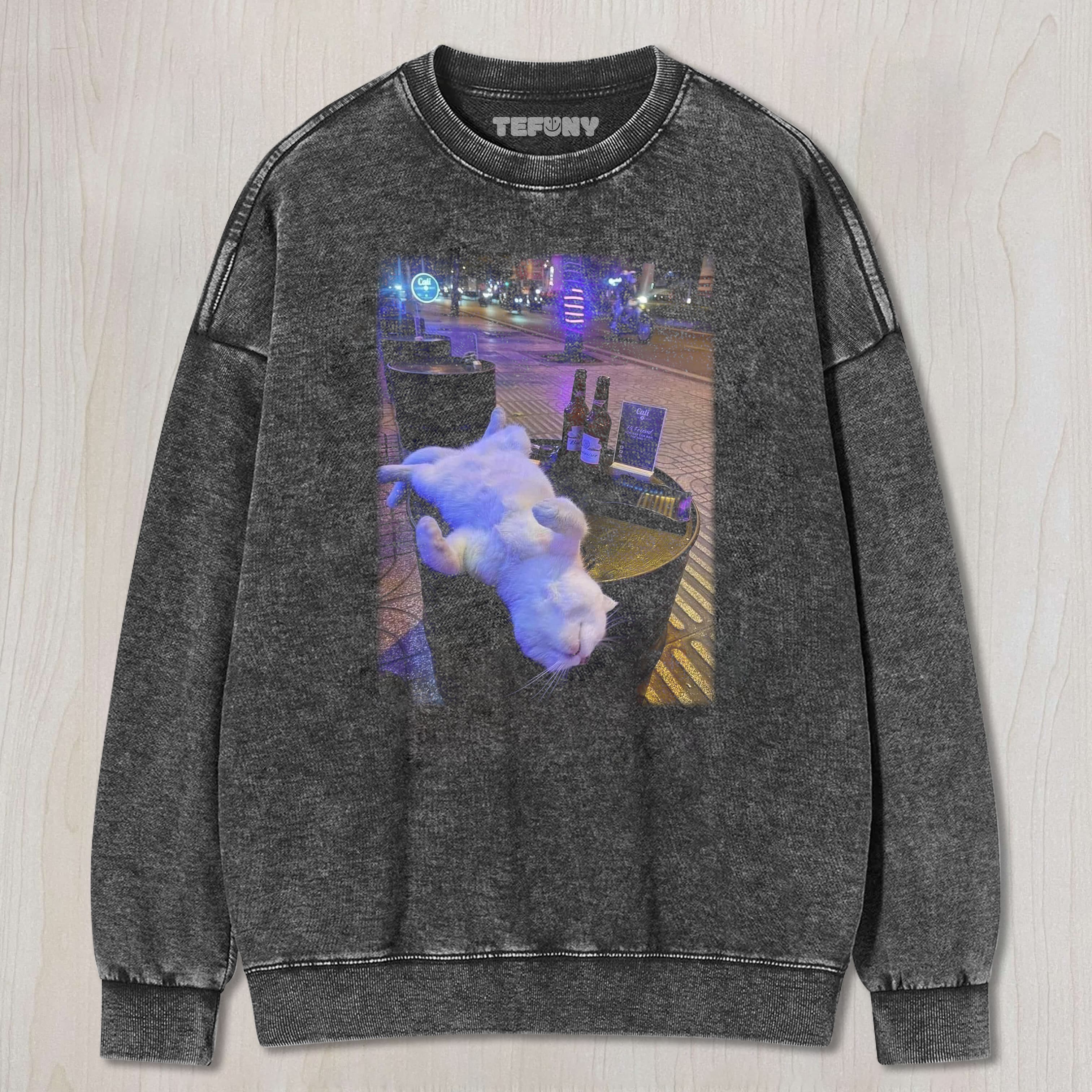 DRUNK CAT TEE & SWEAT & HOOD