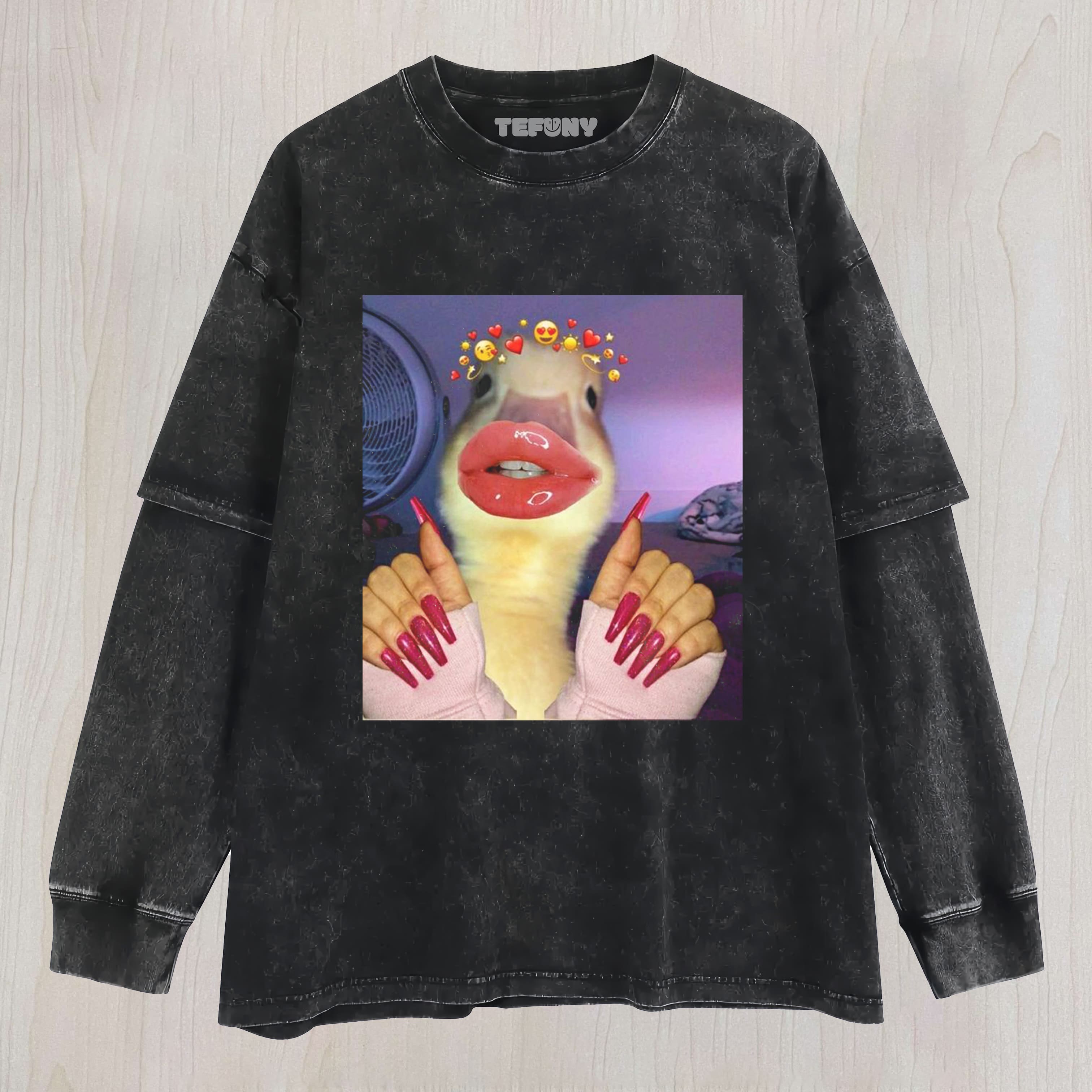 DUCK EMOJI PACK THAT LOVES BEAUTY LAYERED LONG SLEEVE