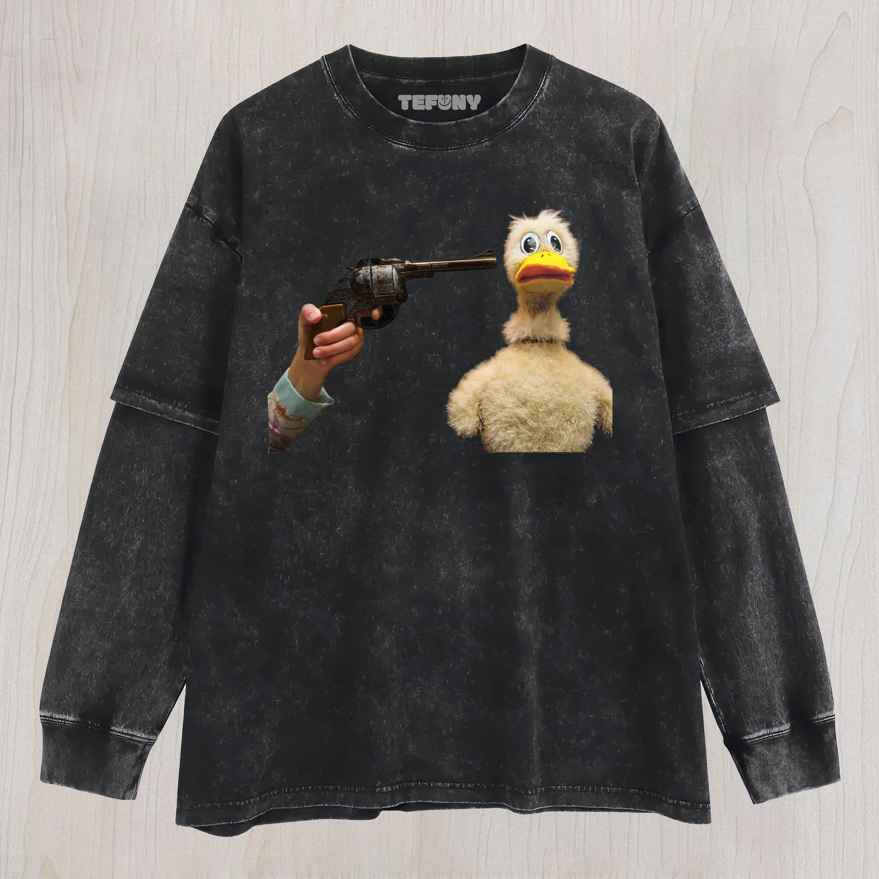 DUCK PUPPET PARODY LAYERED LONG SLEEVE