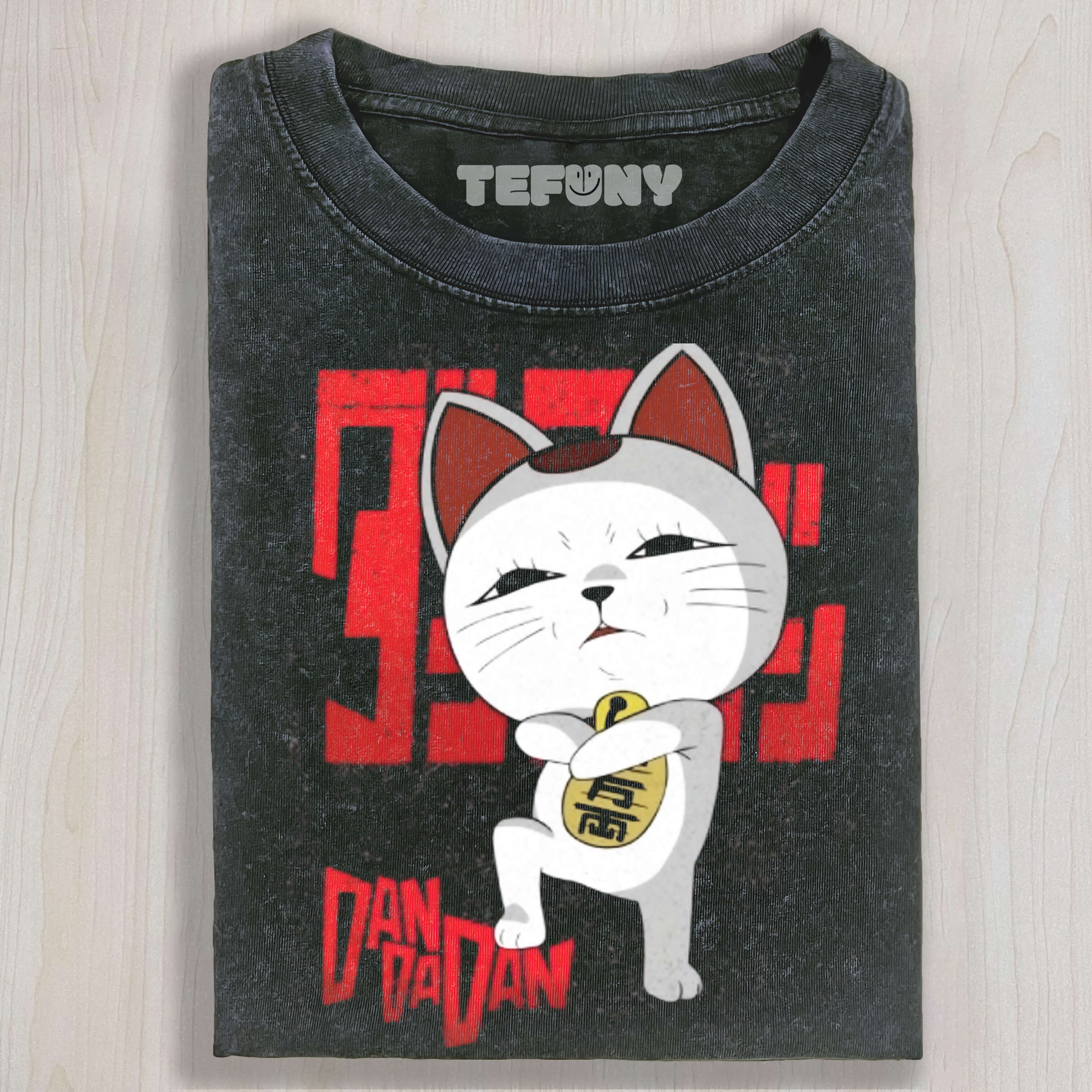 DANDADAN TURBO CAT VINTAGE COTTON WASH CREWNECK TEE & SWEAT & HOOD