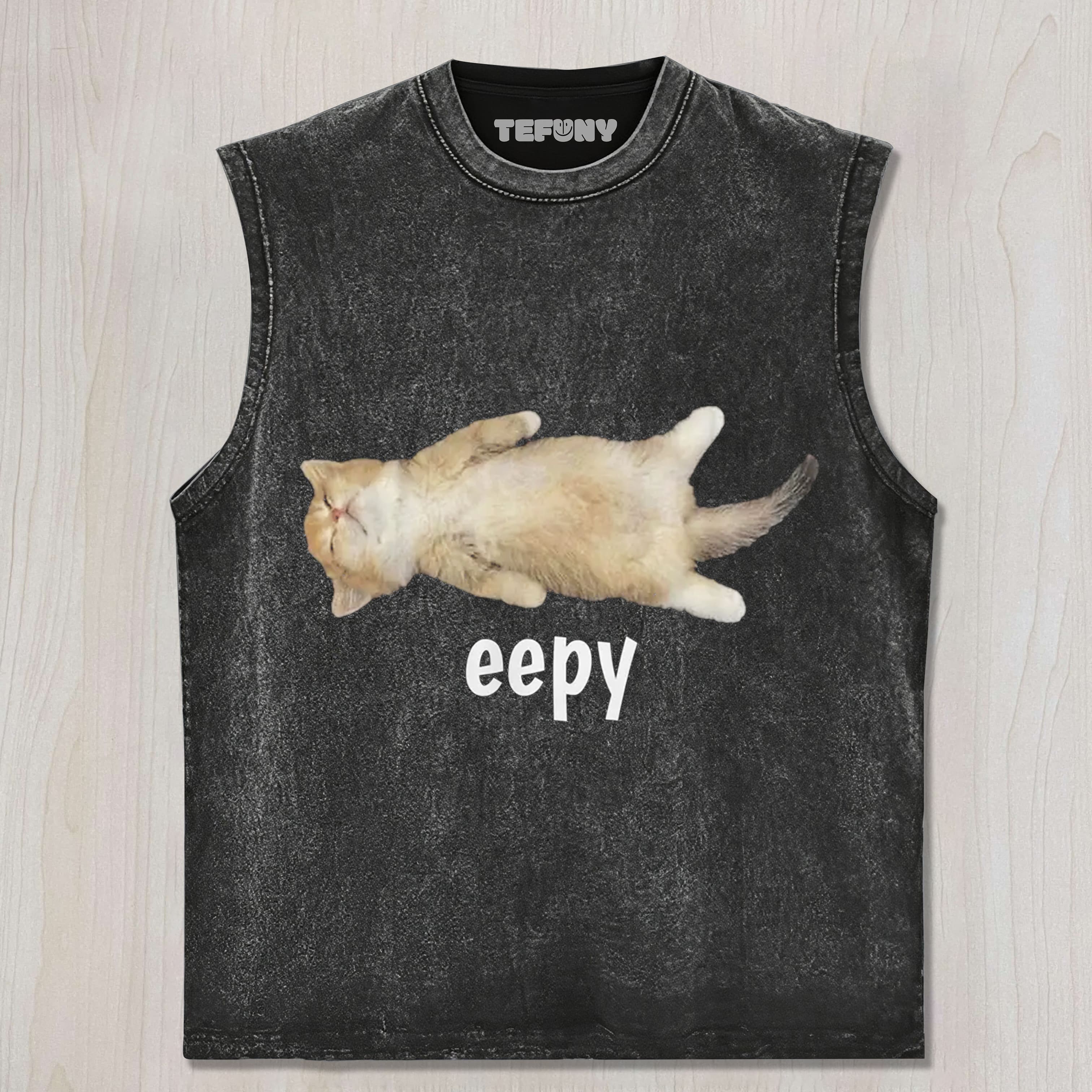 EEPY CAT MEME TANK TOP
