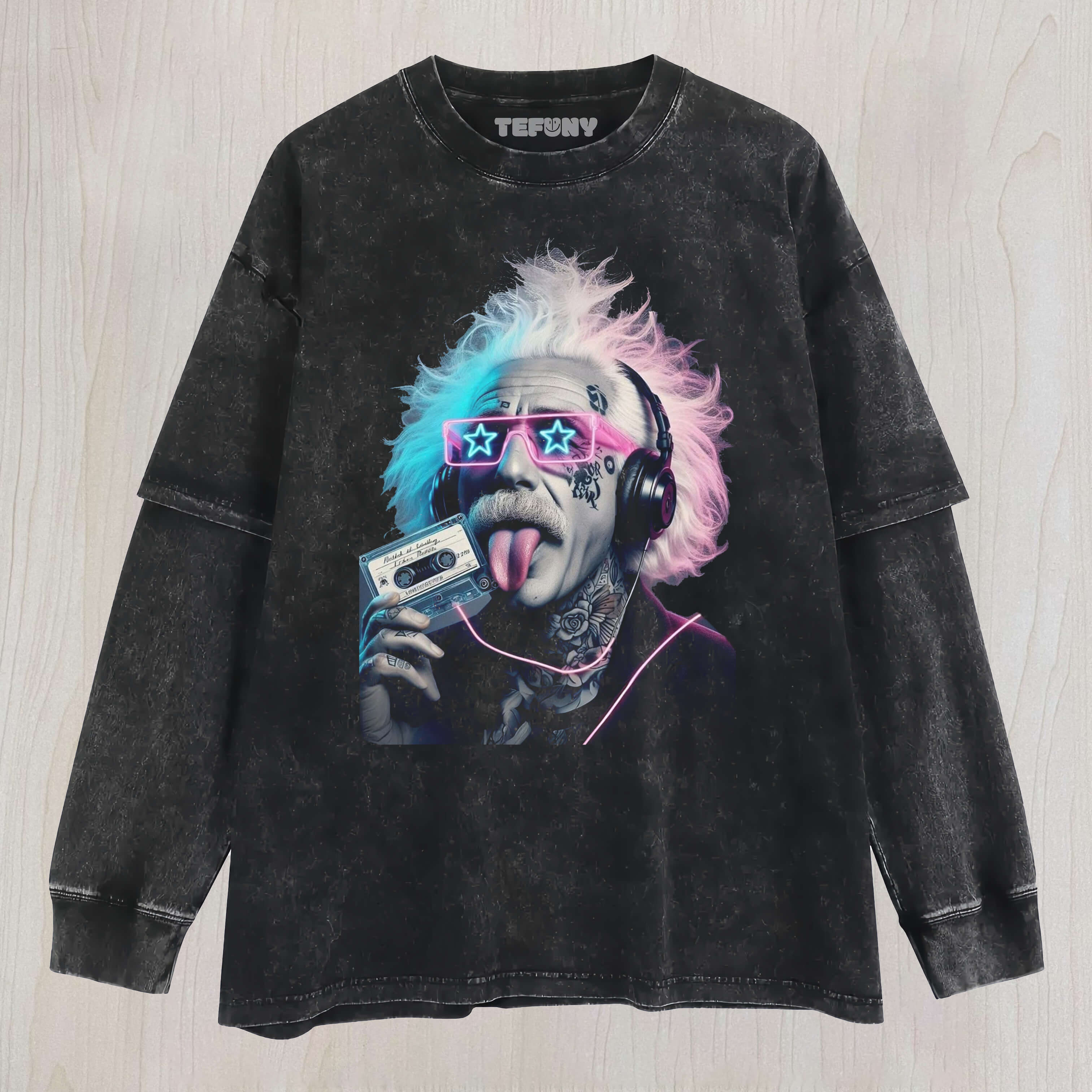EINSTEIN PUNK LAYERED LONG SLEEVE