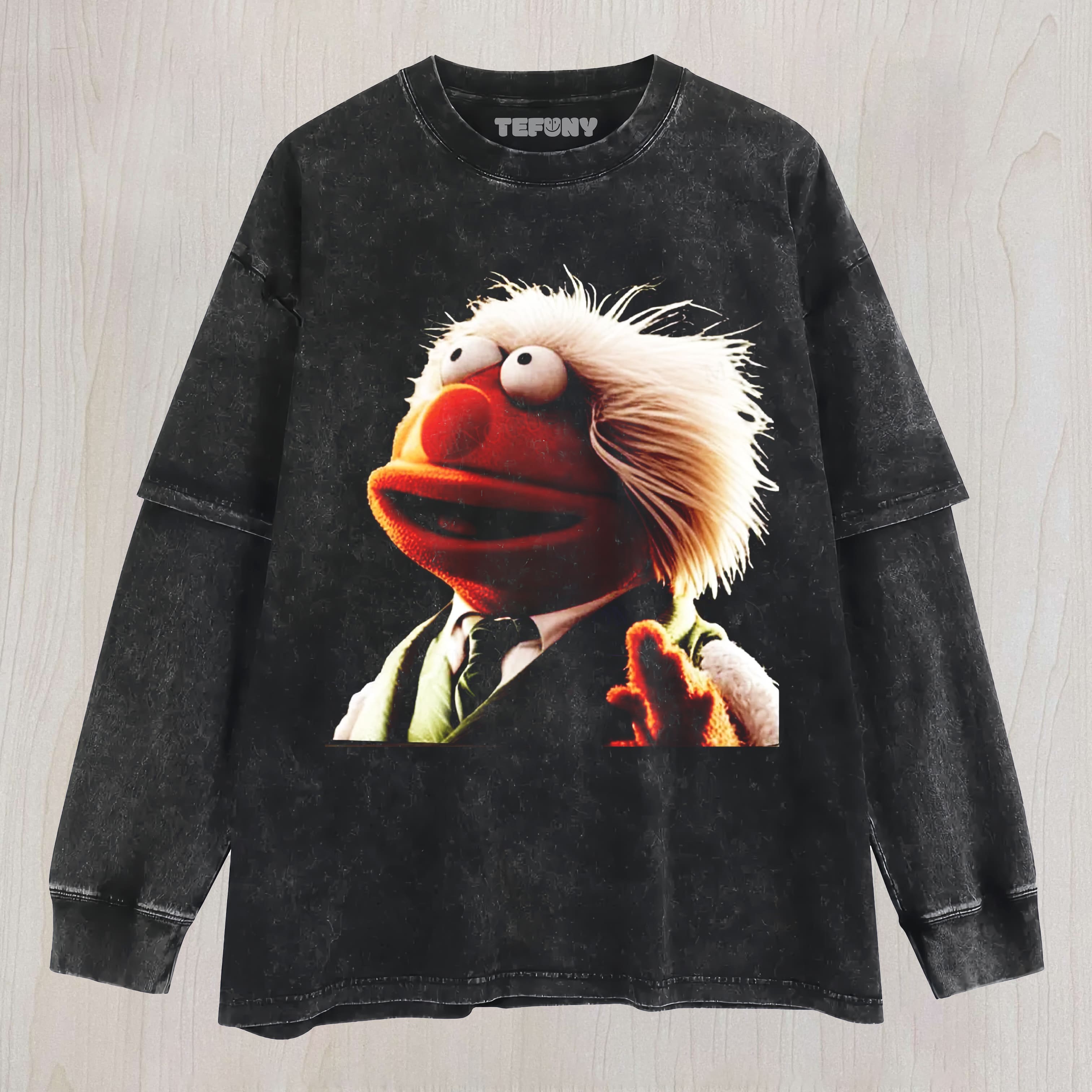 ELEGANT MUPPET CHARACTER FORMAL PORTRAIT UNISEX TEE, TANK TOP, LAYERED LS, SWEATSHIRT & HOODIE