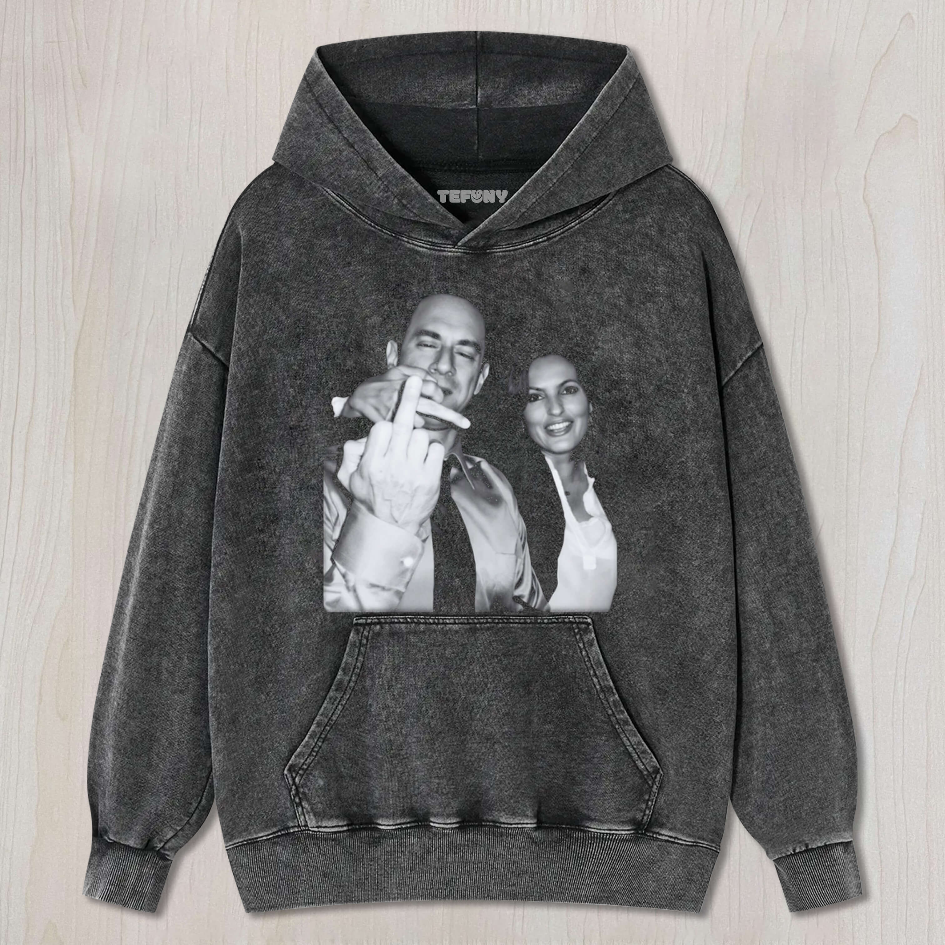 ELLIO AND OLIVIA GIVING THE MIDDLE FINGER T-SHIRT