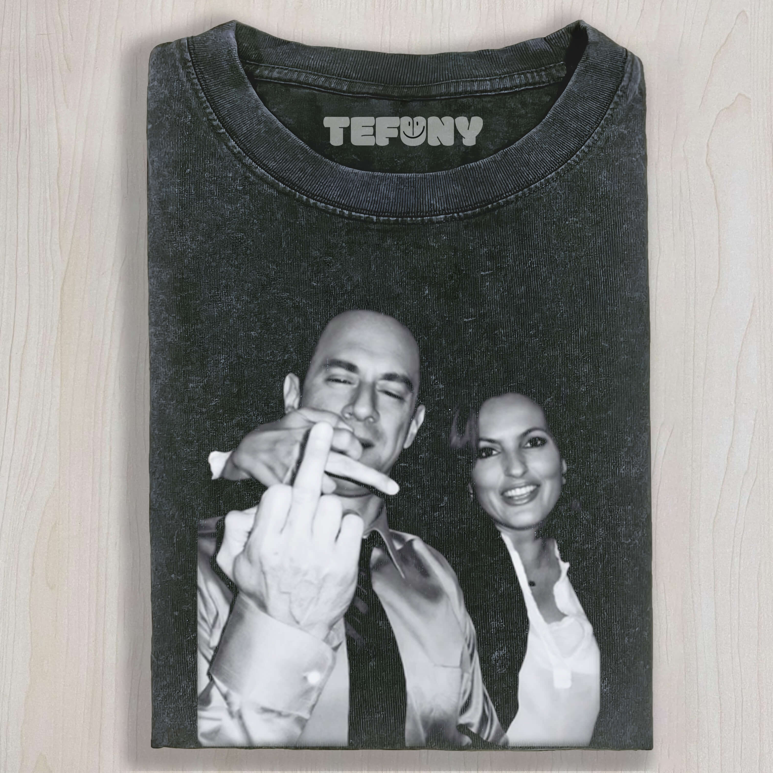 ELLIO AND OLIVIA GIVING THE MIDDLE FINGER T-SHIRT