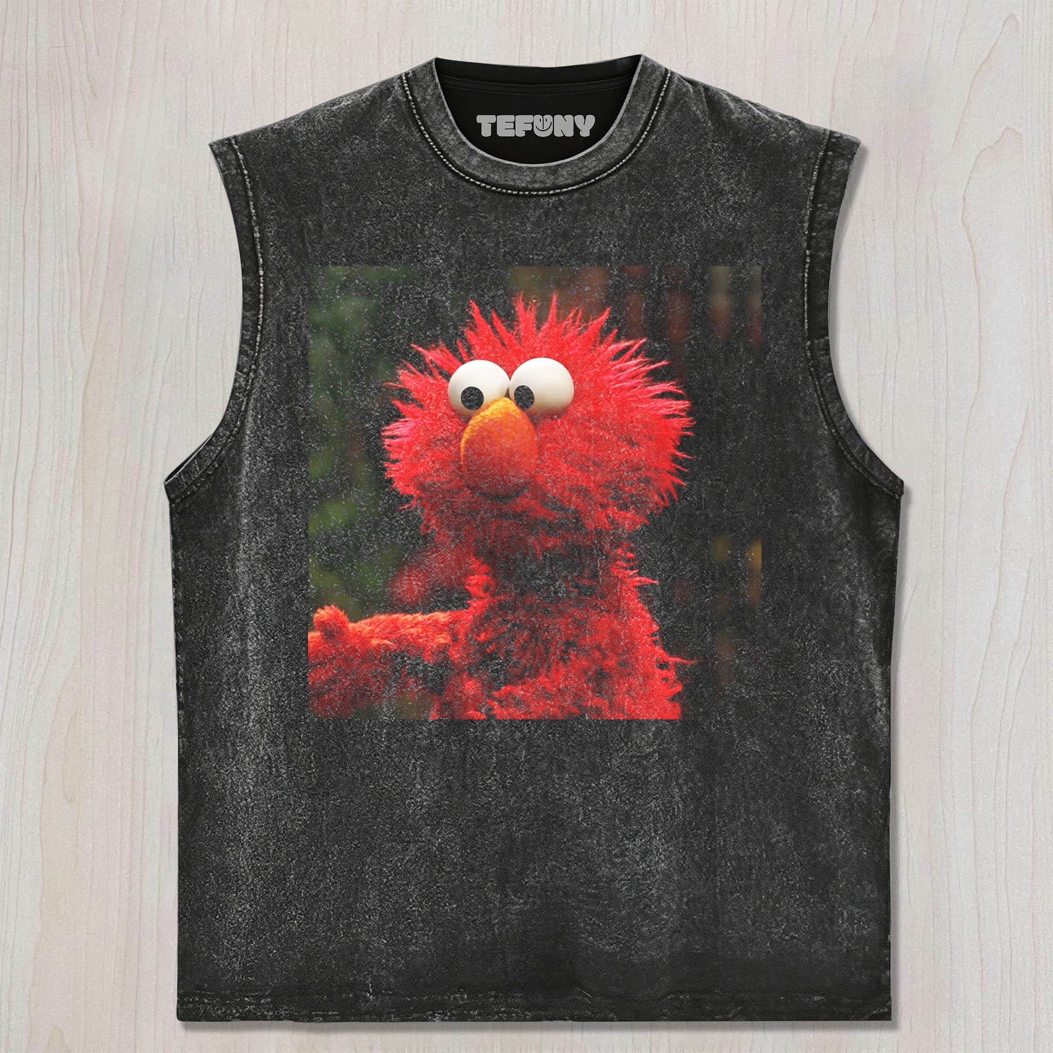 ELMO WITH FRIZZY HAIR UNISEX TEE, TANK TOP, LAYERED LS, SWEATSHIRT & HOODIE