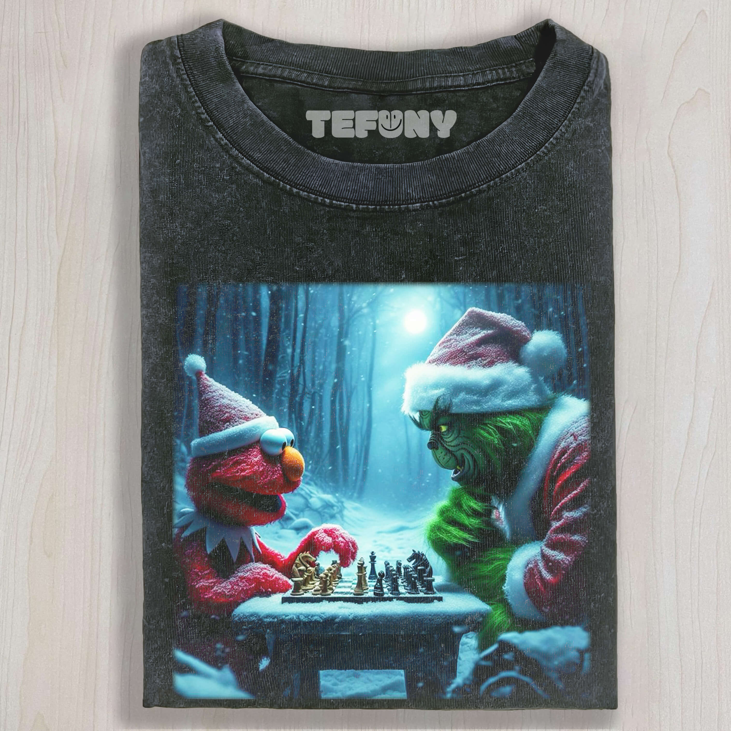 ELMO AND GRINCH PLAY CHESS TEE & SWEAT & HOOD