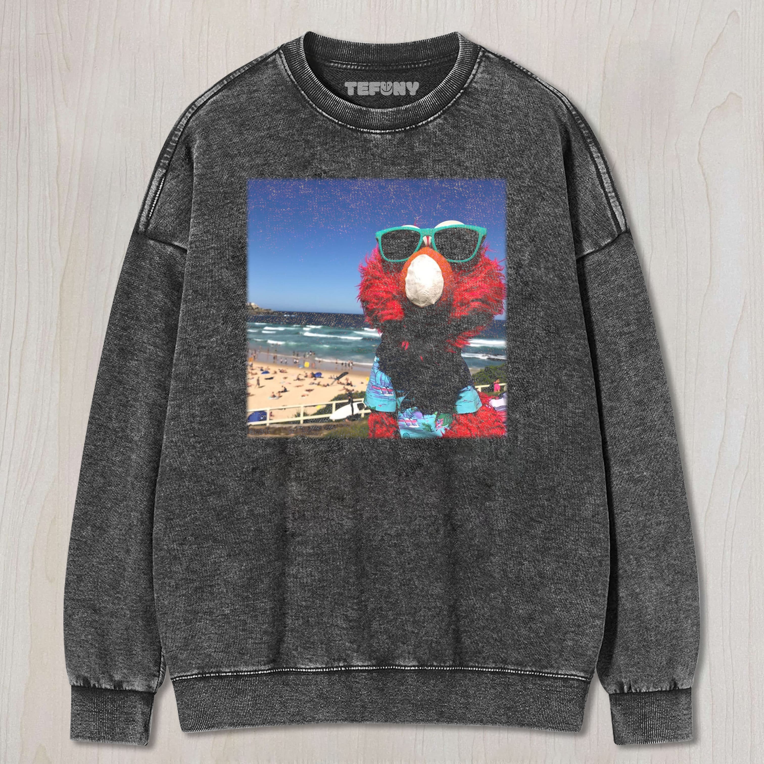 ELMO NEAR THE BEACH TEE & SWEAT & HOOD