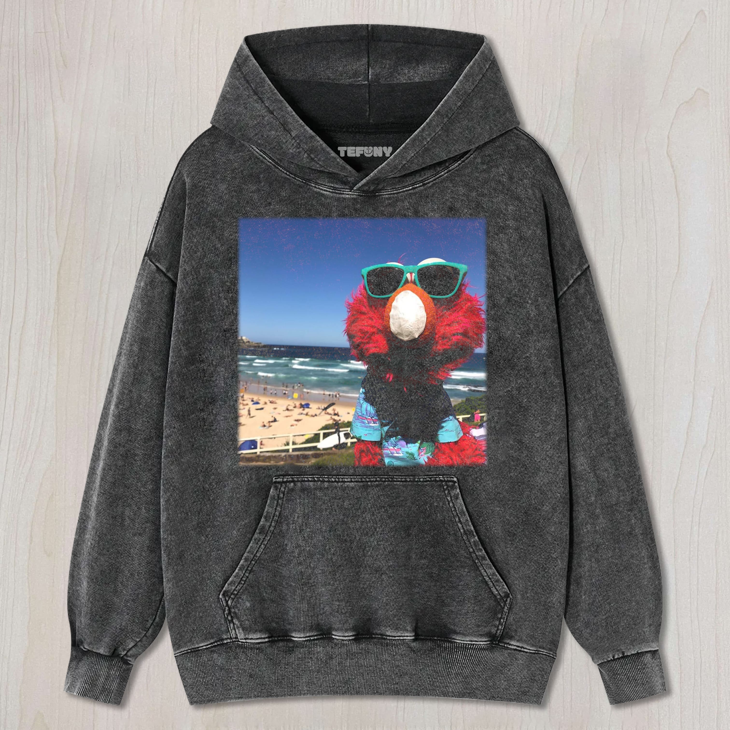 ELMO NEAR THE BEACH TEE & SWEAT & HOOD