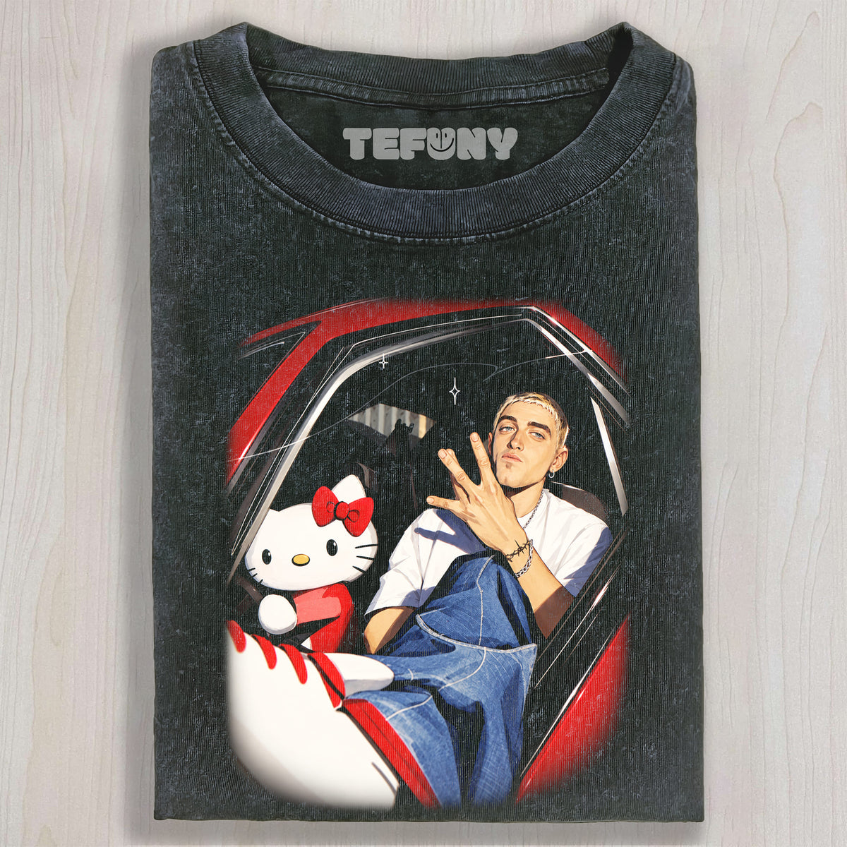 EMINEM AND CAT UNISEX TEE, TANK TOP, LAYERED LS, SWEATSHIRT & HOODIE