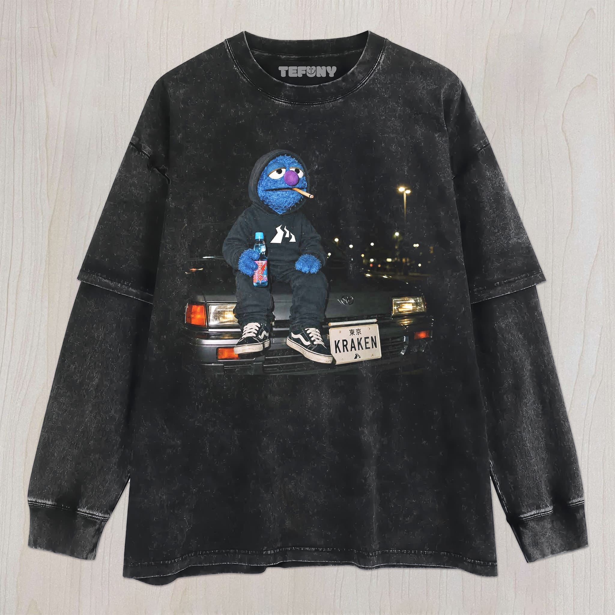 EMO COOKIE MONSTER UNISEX TEE, TANK TOP, LAYERED LS, SWEATSHIRT & HOODIE
