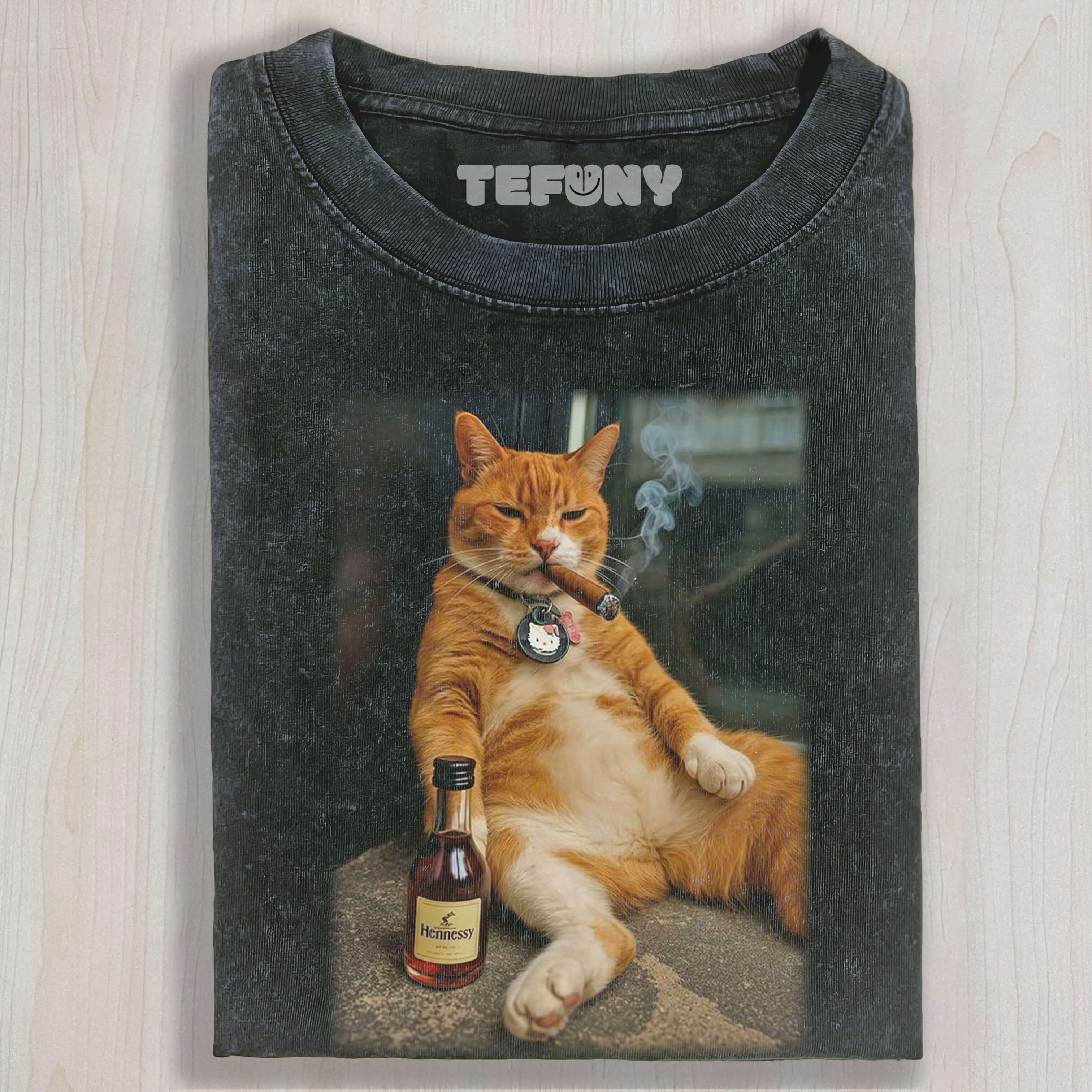 EMO SMOKING CAT V1 T-SHIRT
