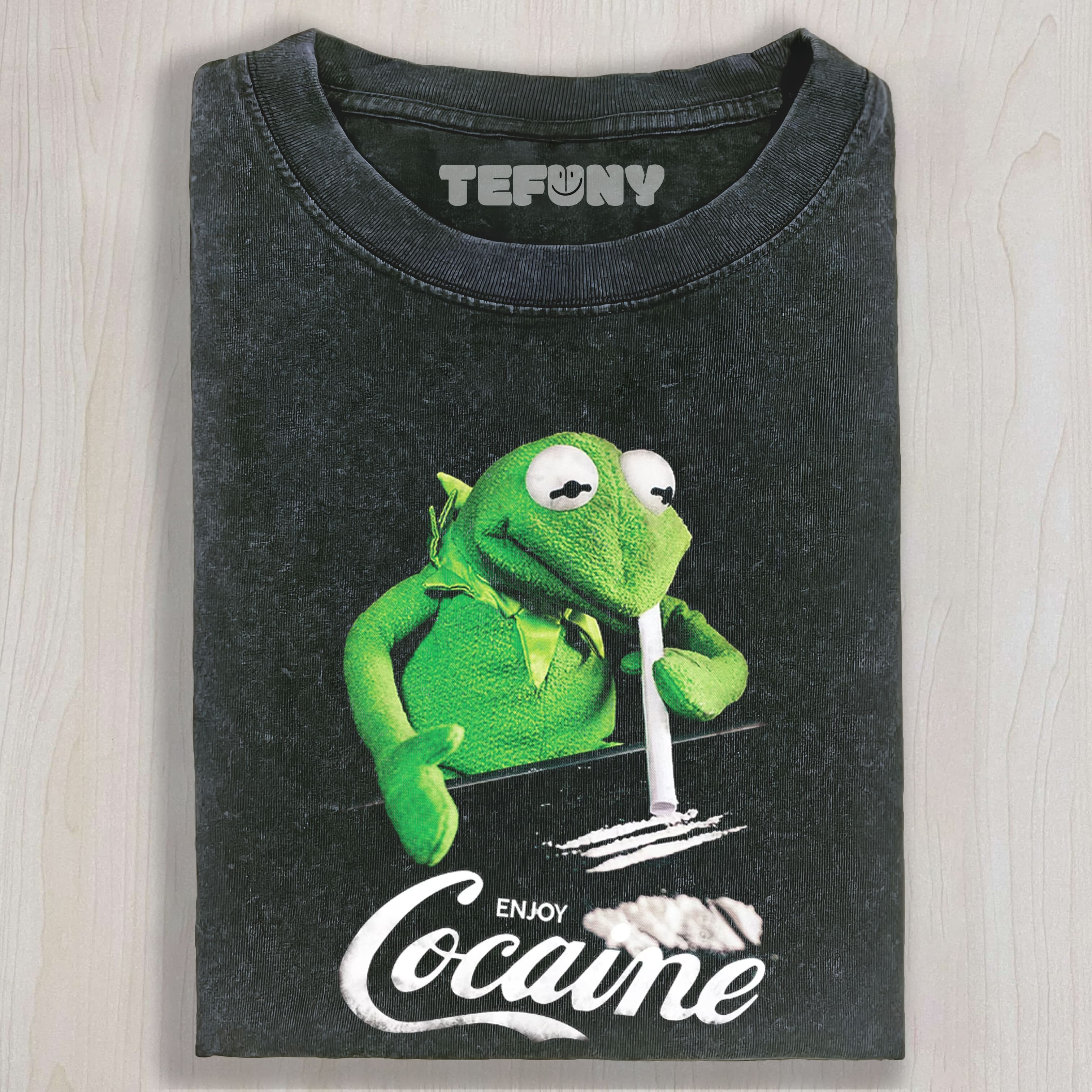 ENJOY COCAINE FROG UNISEX TEE, TANK TOP, LAYERED LS, SWEATSHIRT & HOODIE