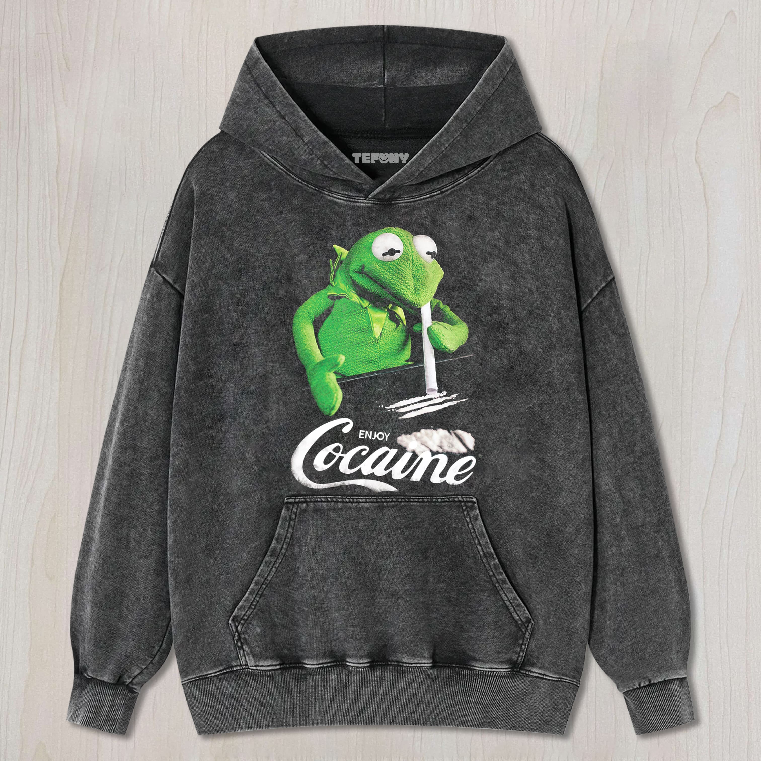 ENJOY COCAINE FROG UNISEX TEE, TANK TOP, LAYERED LS, SWEATSHIRT & HOODIE
