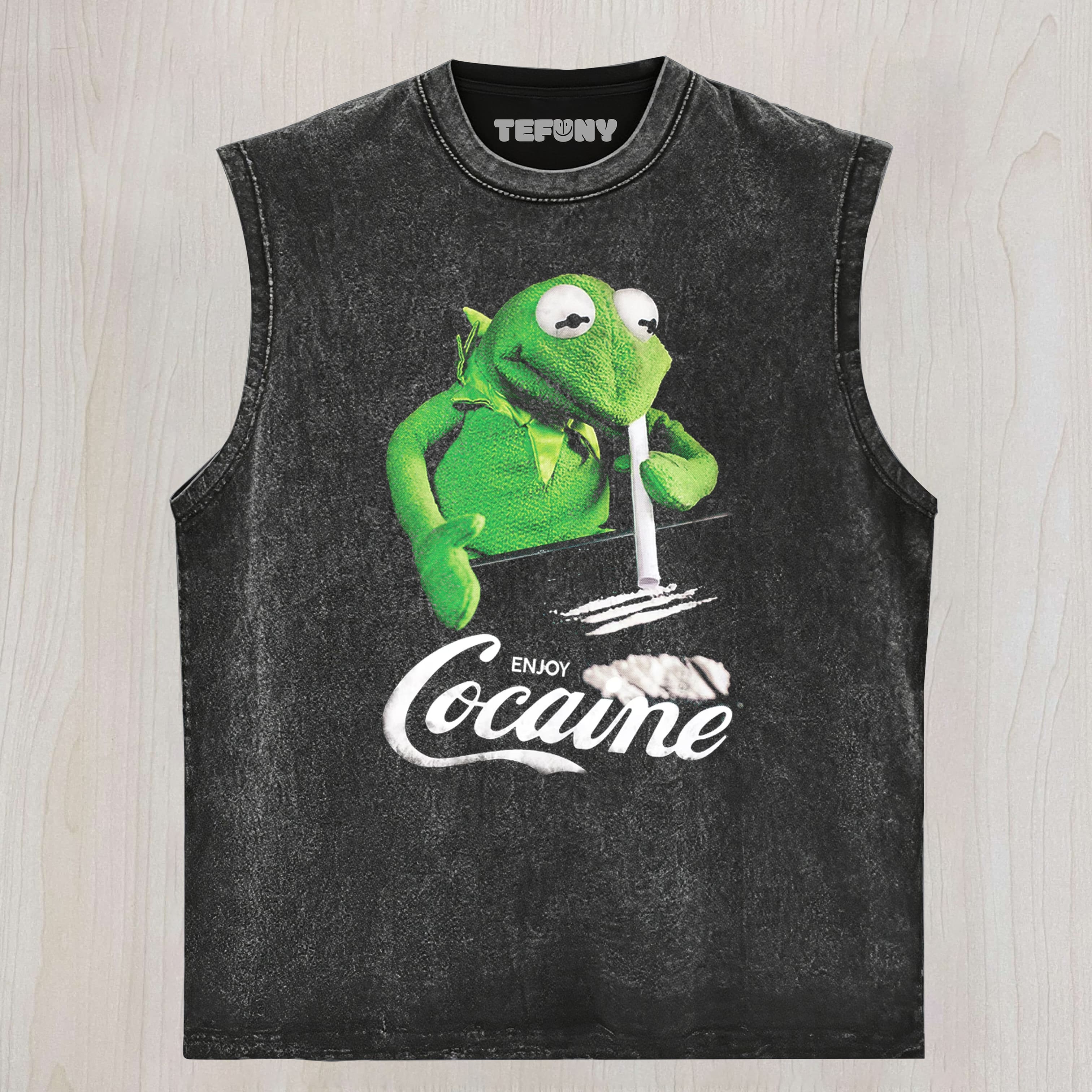 ENJOY COCAINE FROG UNISEX TEE, TANK TOP, LAYERED LS, SWEATSHIRT & HOODIE