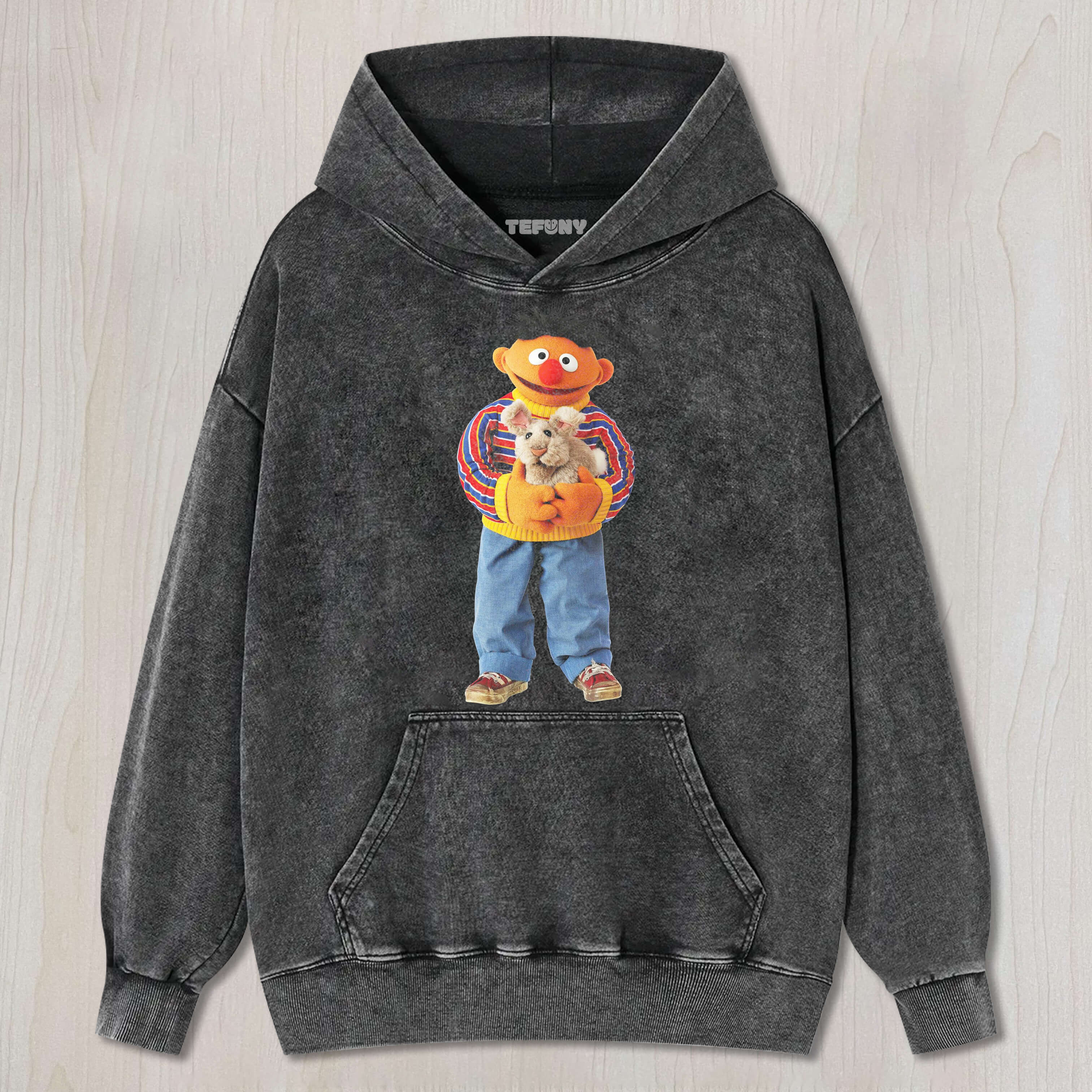 ERNIE HOLDING A RABBIT DOLL T-SHIRT