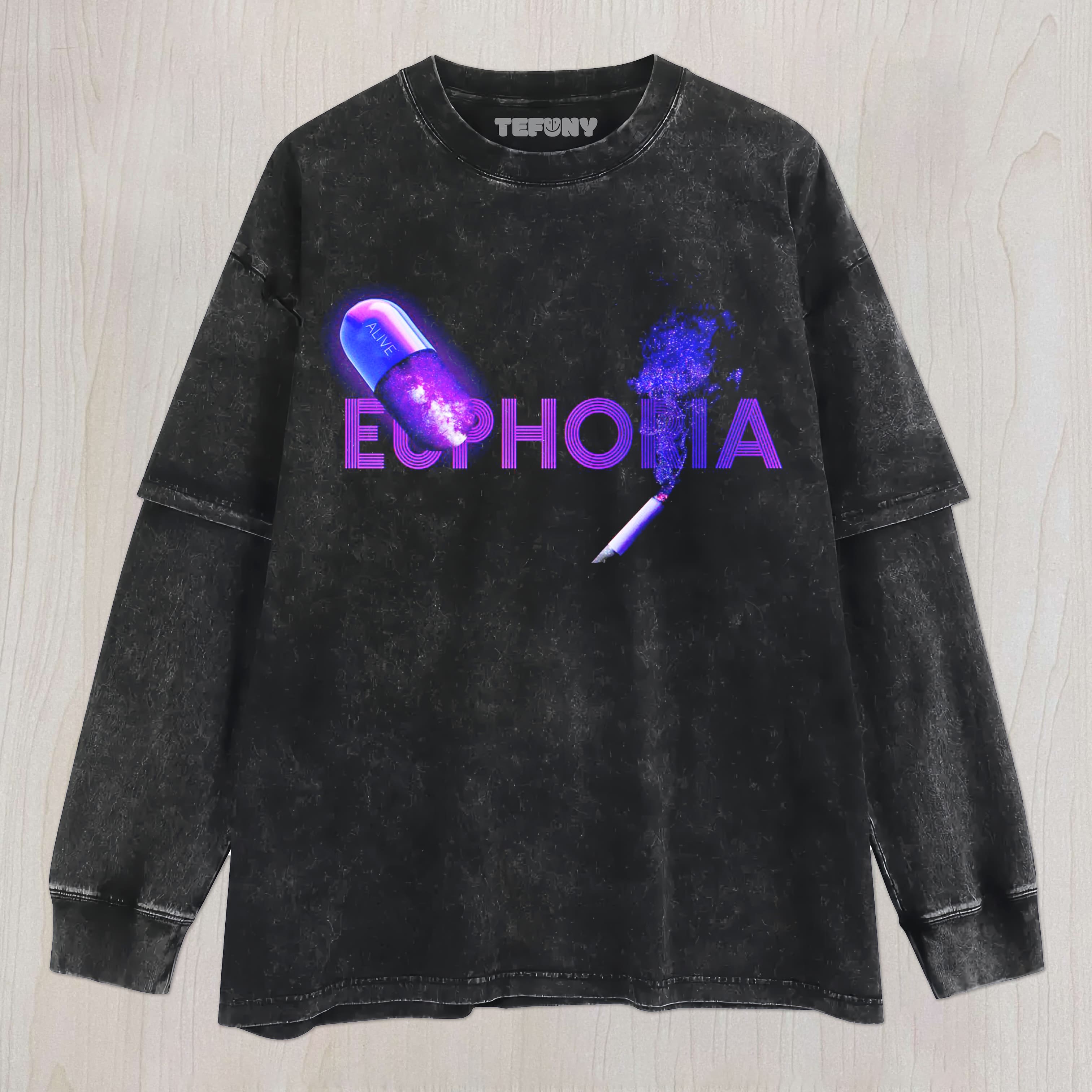 EUPHORIA V2 UNISEX TEE, TANK TOP, LAYERED LS, SWEATSHIRT & HOODIE