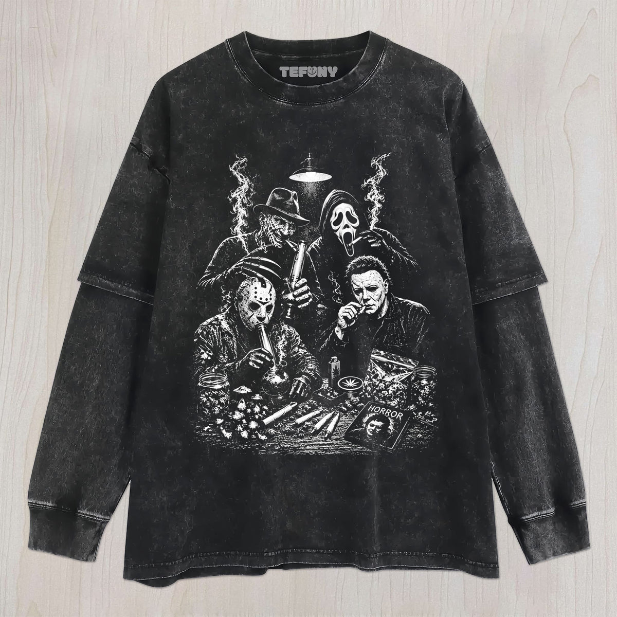EVIL HORROR CHARACTERS UNISEX TEE, TANK TOP, LAYERED LS, SWEATSHIRT & HOODIE