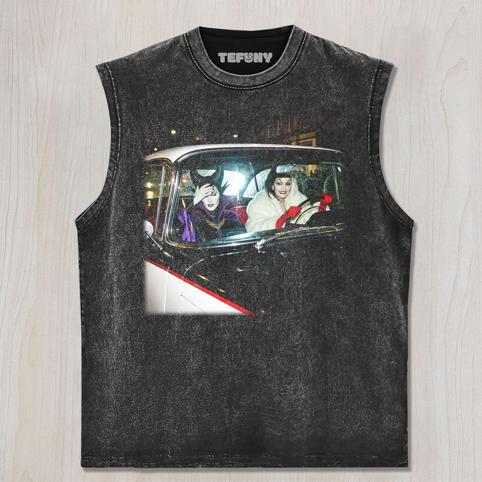 EVIL WITCHES IN THE CAR UNISEX TEE, TANK TOP, LAYERED LS, SWEATSHIRT & HOODIE