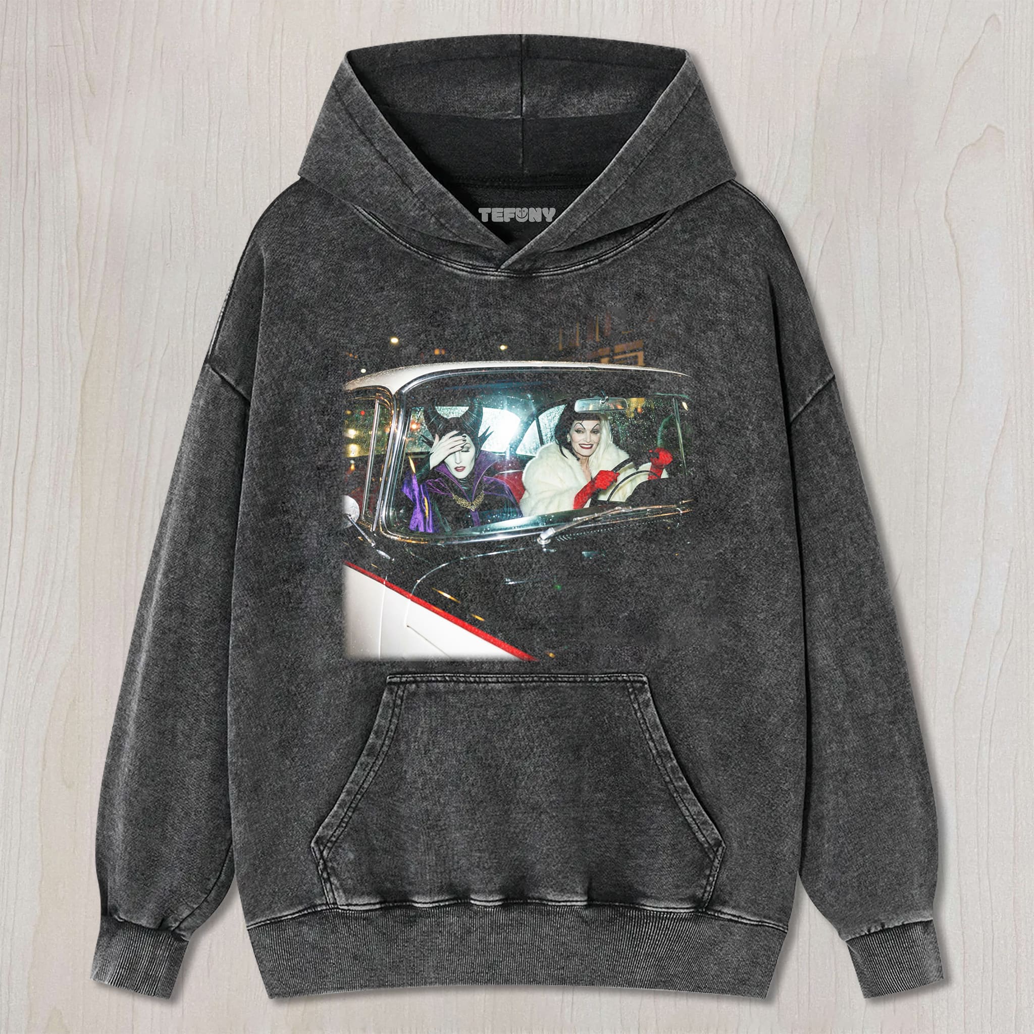 EVIL WITCHES IN THE CAR UNISEX TEE, TANK TOP, LAYERED LS, SWEATSHIRT & HOODIE