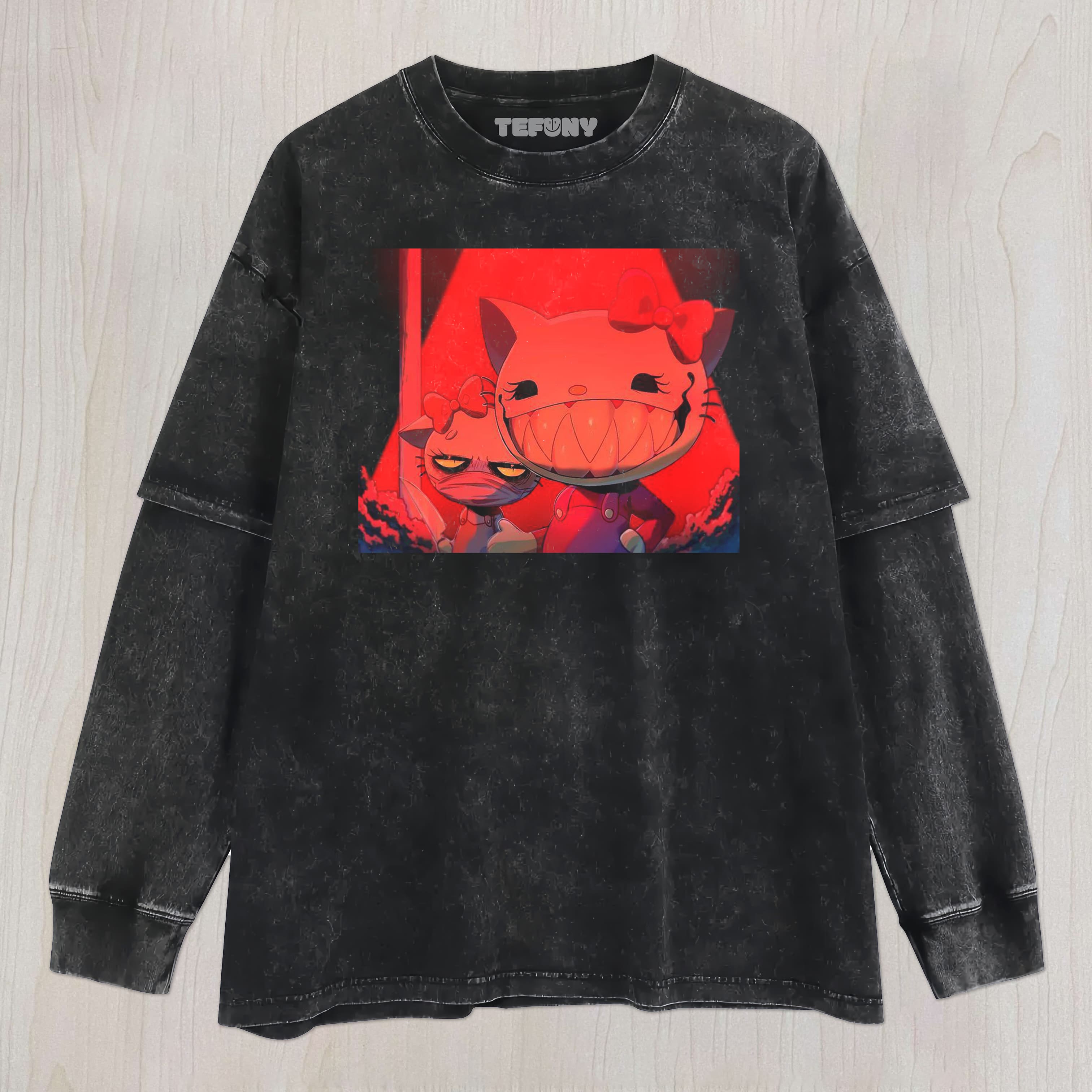 EVIL HELLO KITTY UNISEX TEE, TANK TOP, LAYERED LS, SWEATSHIRT & HOODIE