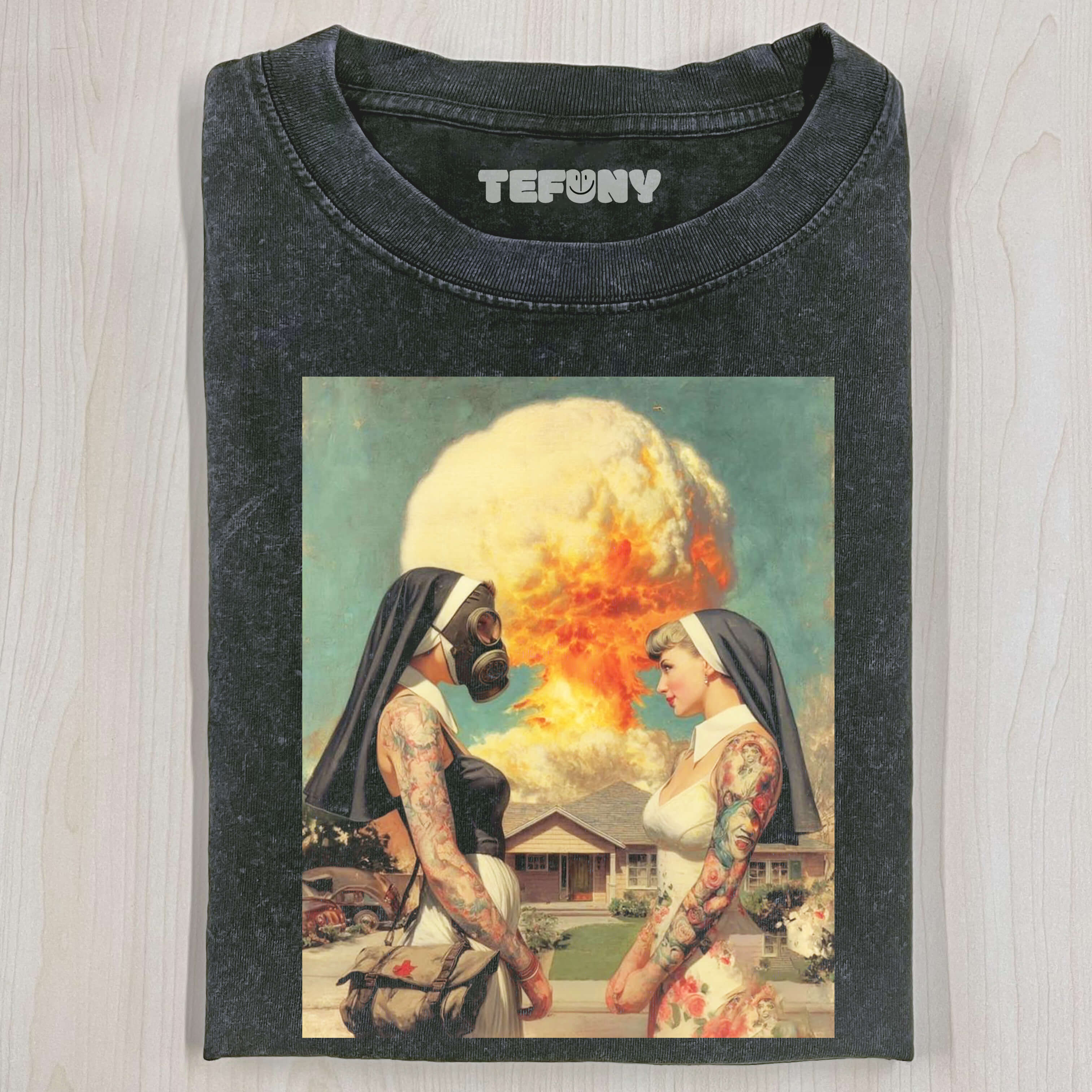 EXPLODING NUN T-SHIRT