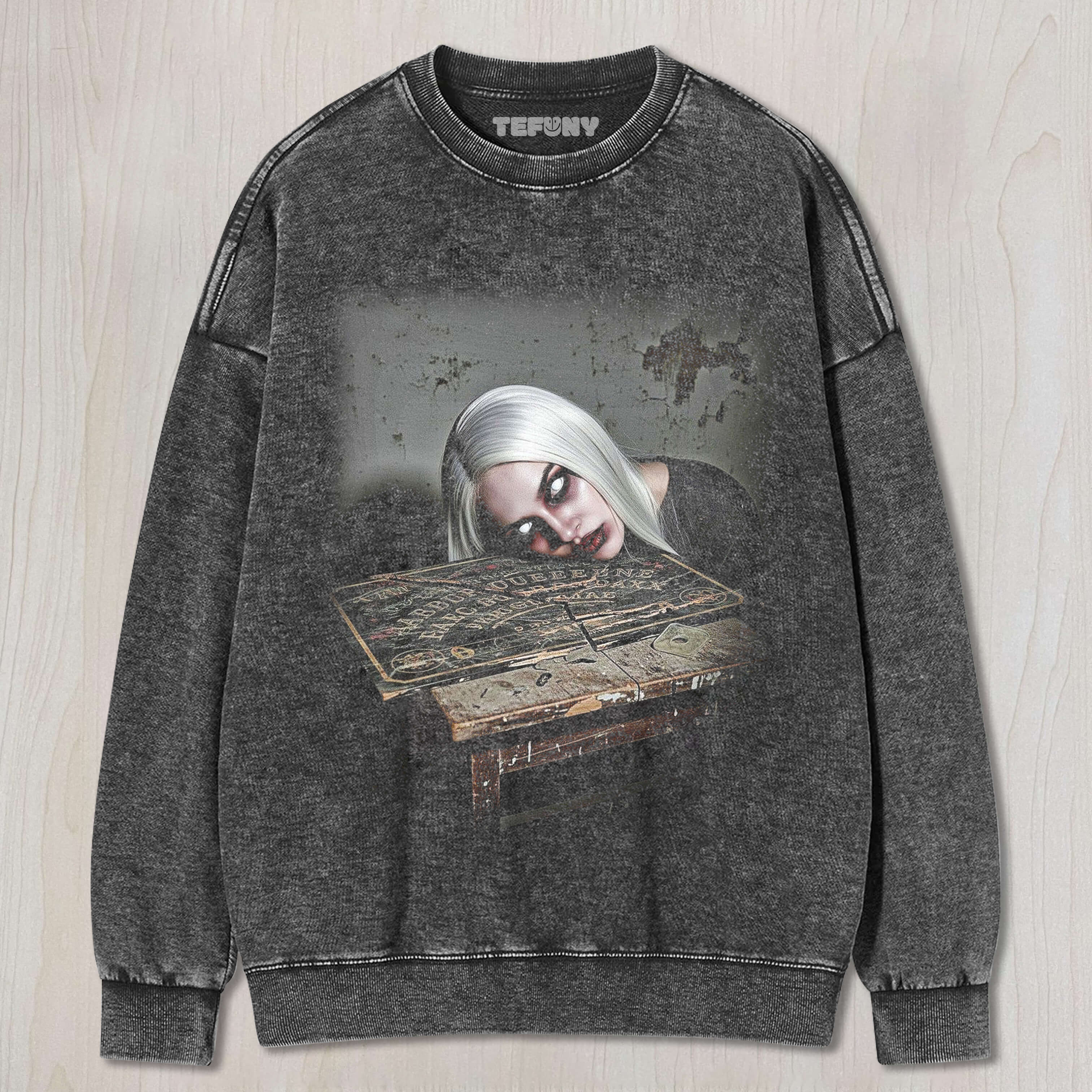EYELESS WHITE-HAIRED WOMAN T-SHIRT