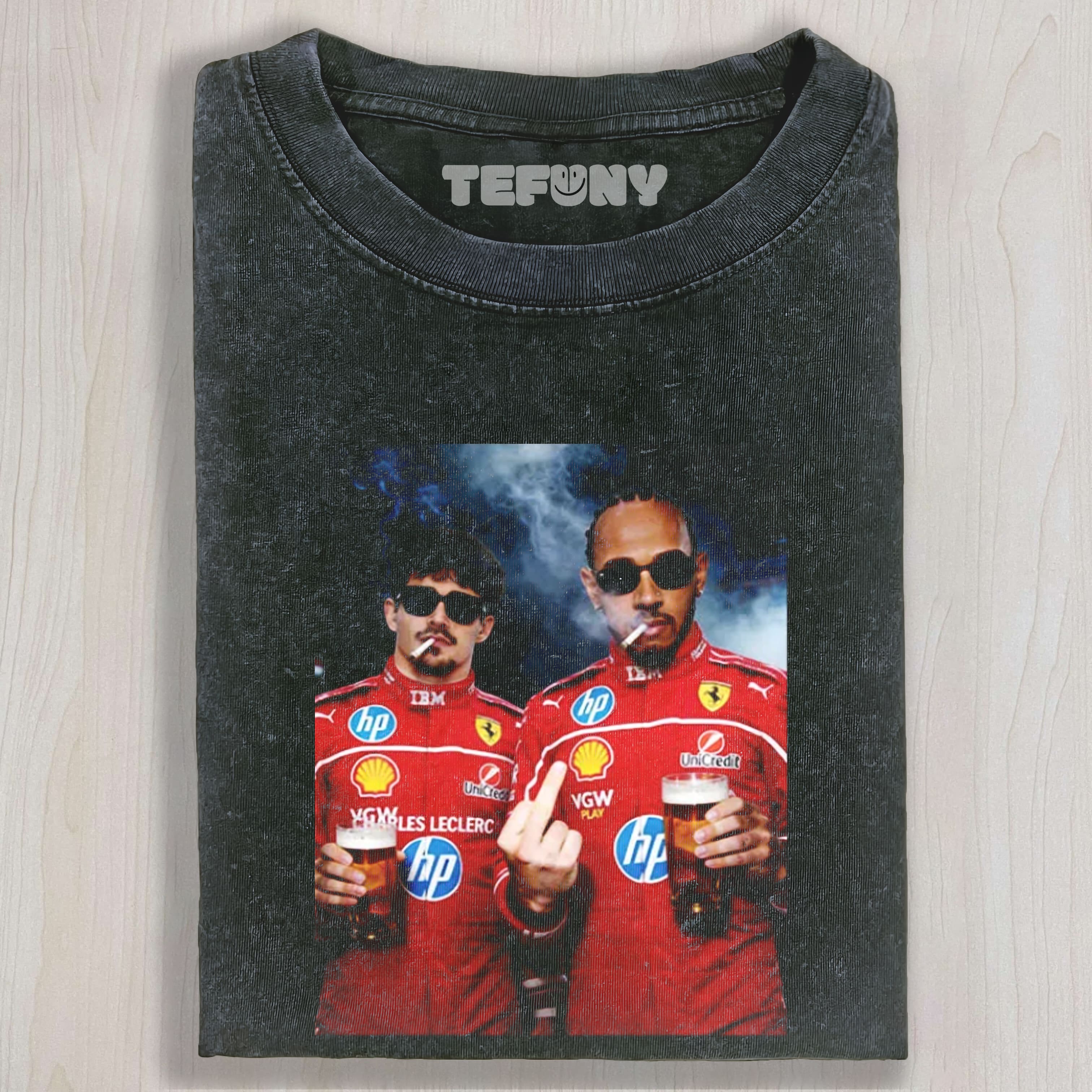 F1 CHARLES & LEWIS FERRARI-2 TEE & SWEAT & HOOD