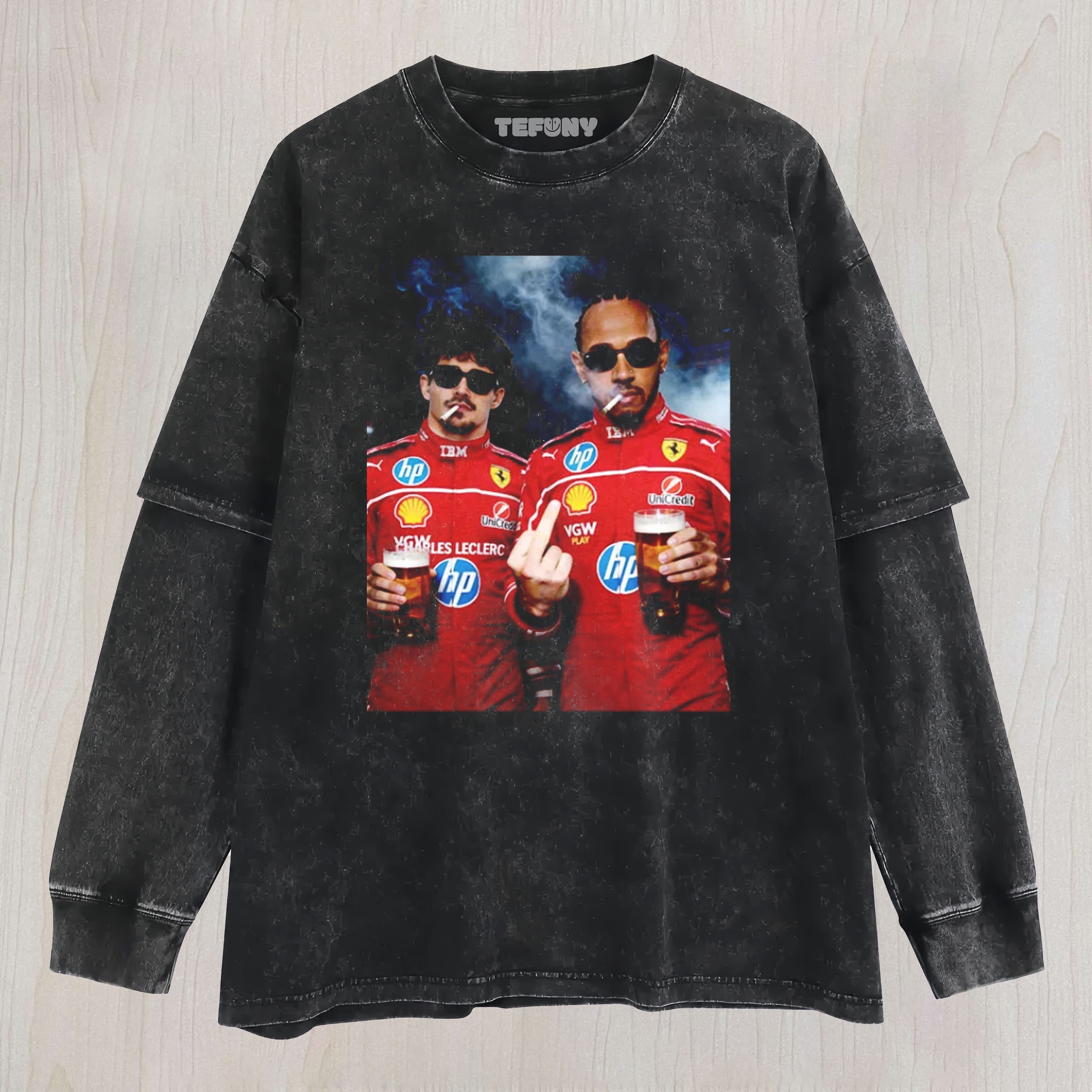 F1 CHARLES & LEWIS FERRARI-2 LAYERED LONG SLEEVE