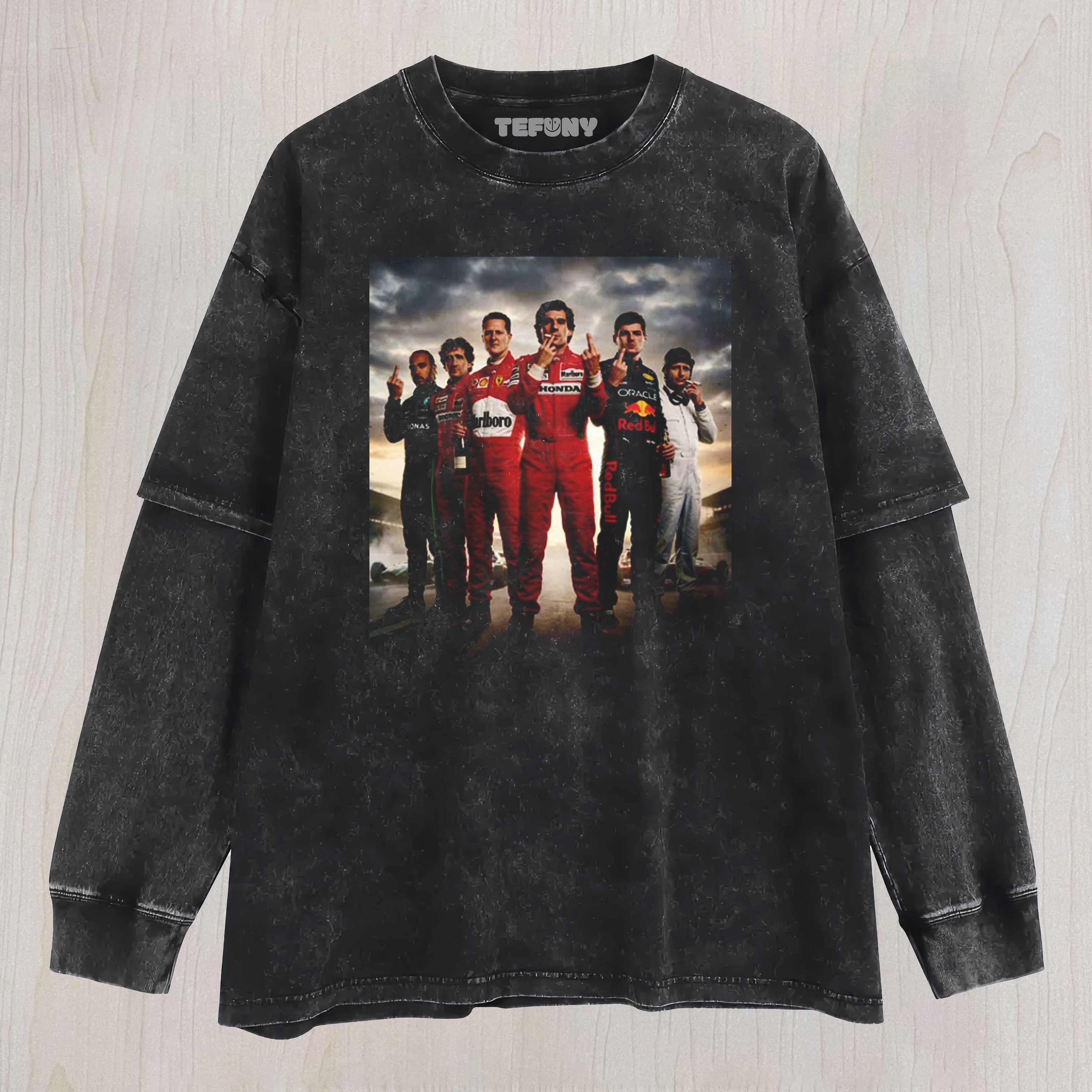 F1 LEGENDS SEVEN CHAMPIONS UNITED  LAYERED LONG SLEEVE