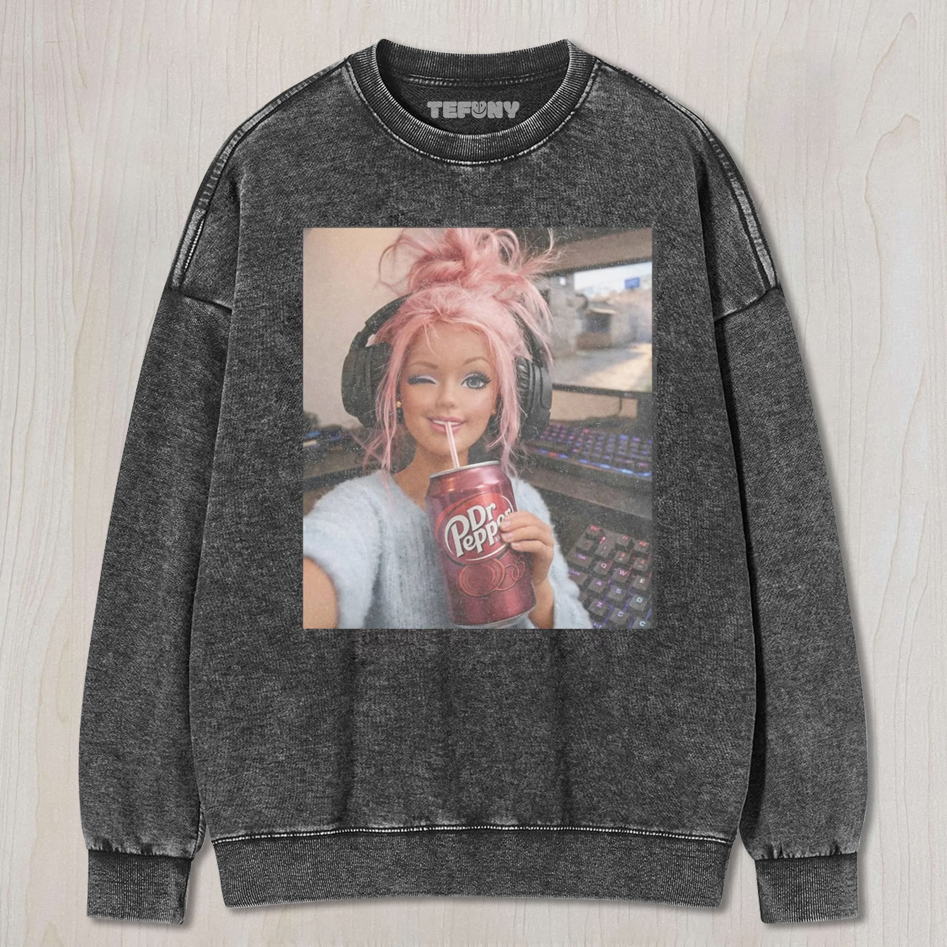 FACE DOLL GIRL FUNNY MEME1 UNISEX TEE, TANK TOP, LAYERED LS, SWEATSHIRT & HOODIE