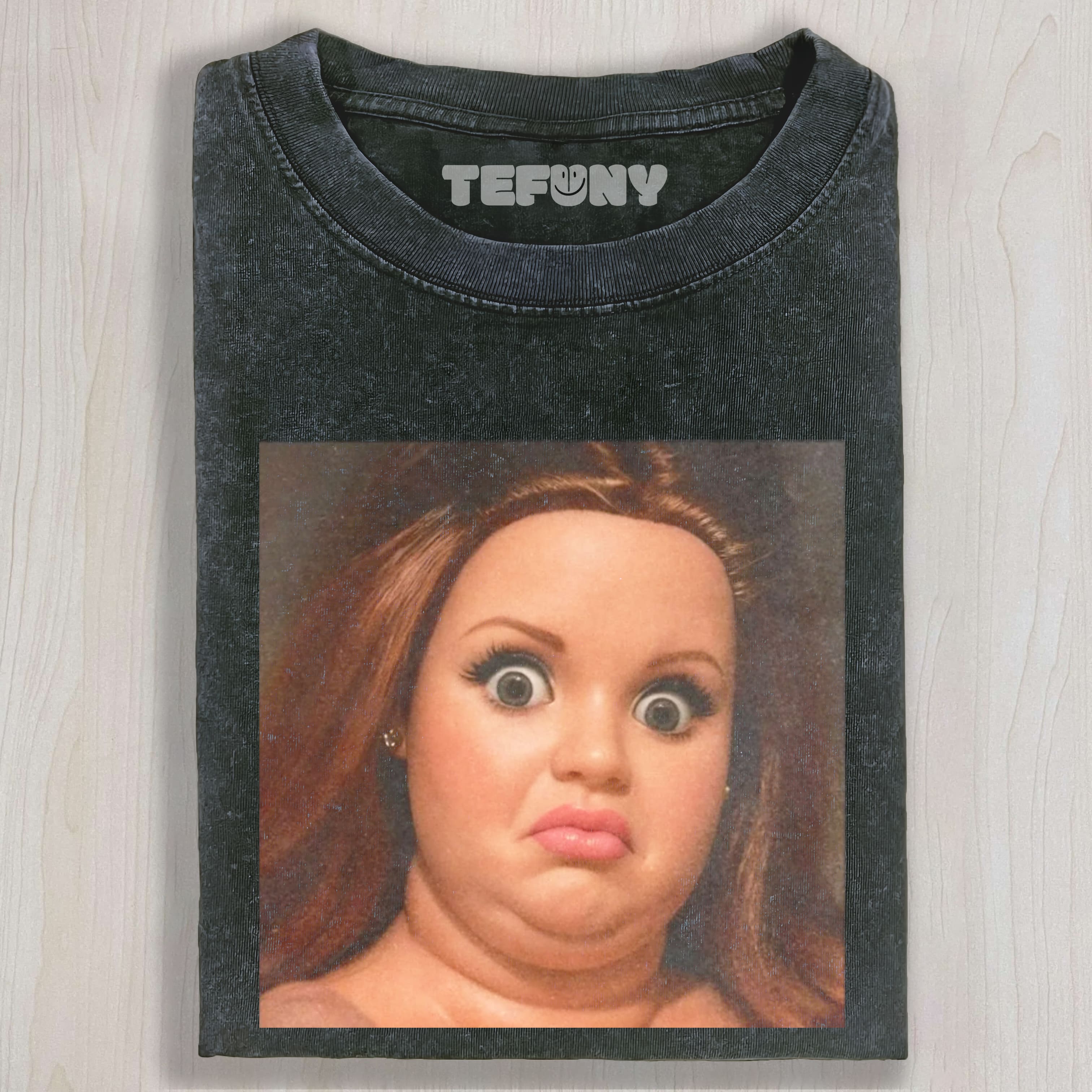 FACE DOLL GIRL FUNNY MEME1 UNISEX TEE, TANK TOP, LAYERED LS, SWEATSHIRT & HOODIE