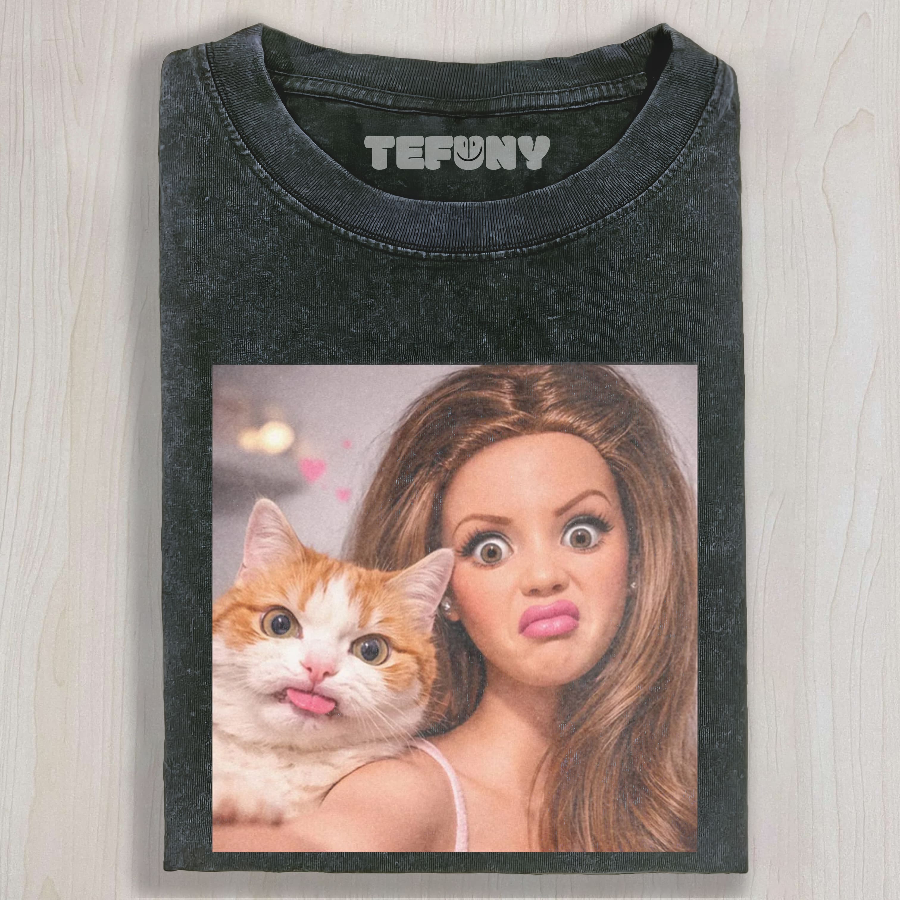FACE DOLL GIRL FUNNY MEME5 UNISEX TEE, TANK TOP, LAYERED LS, SWEATSHIRT & HOODIE