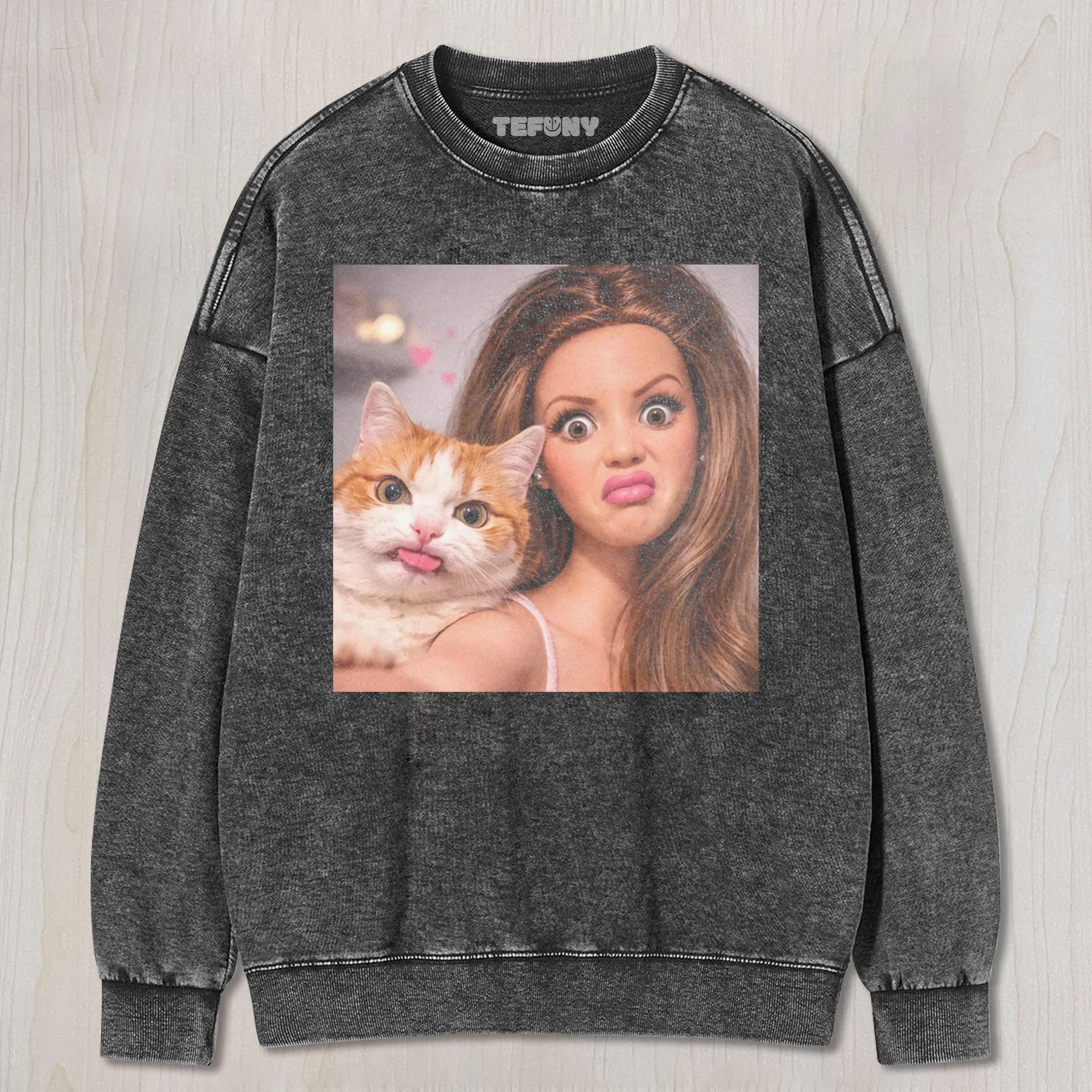 FACE DOLL GIRL FUNNY MEME5 UNISEX TEE, TANK TOP, LAYERED LS, SWEATSHIRT & HOODIE